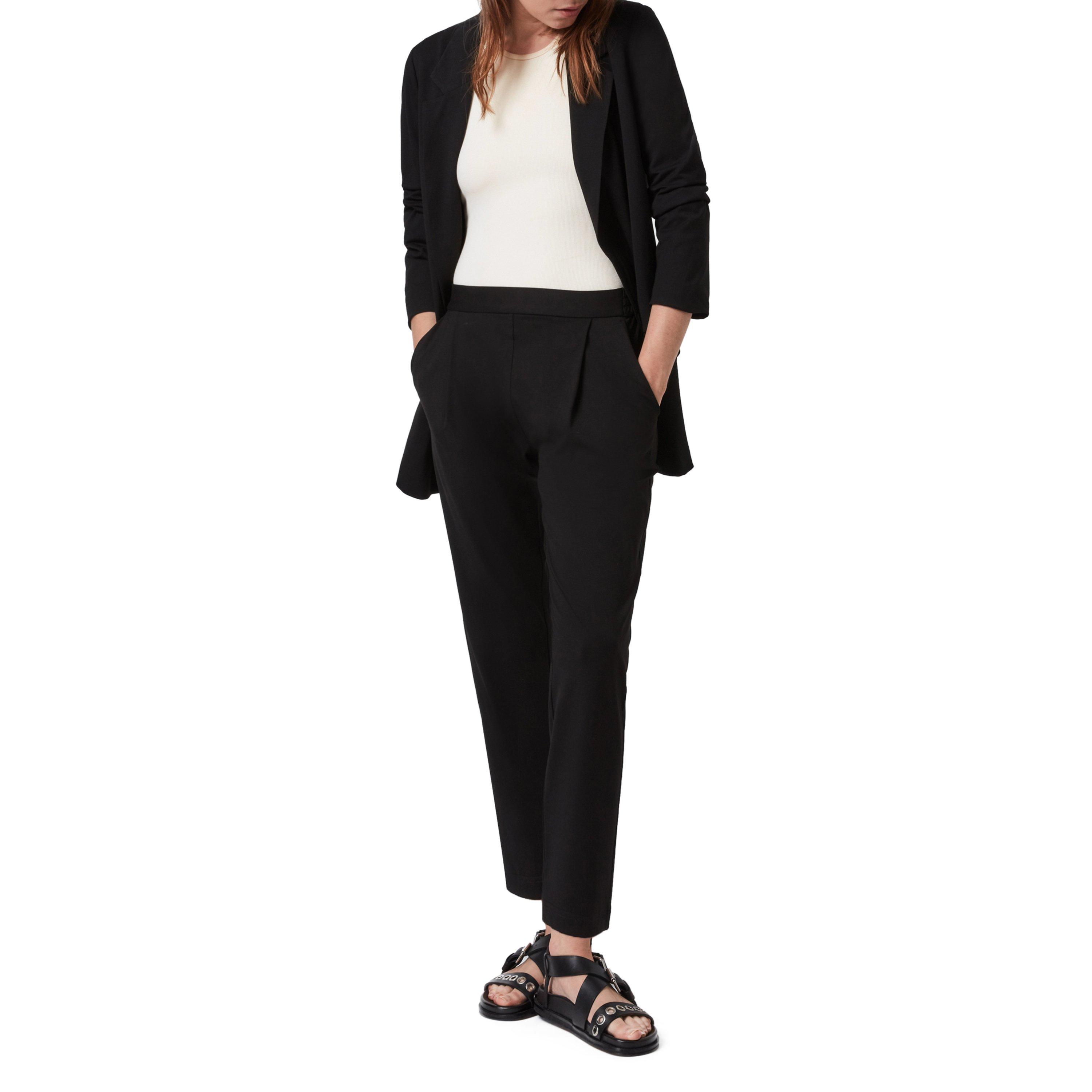 Black - AllSaints - Women's Aleida Cotton Long Sleeve Blazer - 2