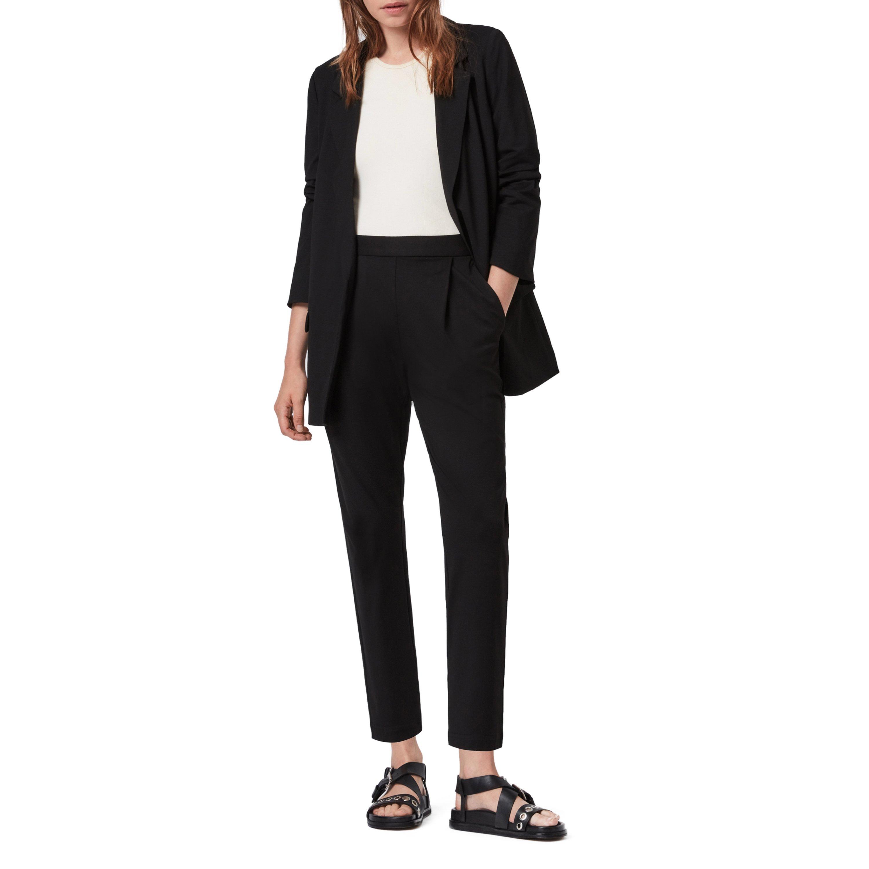 Black - AllSaints - Women's Aleida Cotton Long Sleeve Blazer - 3