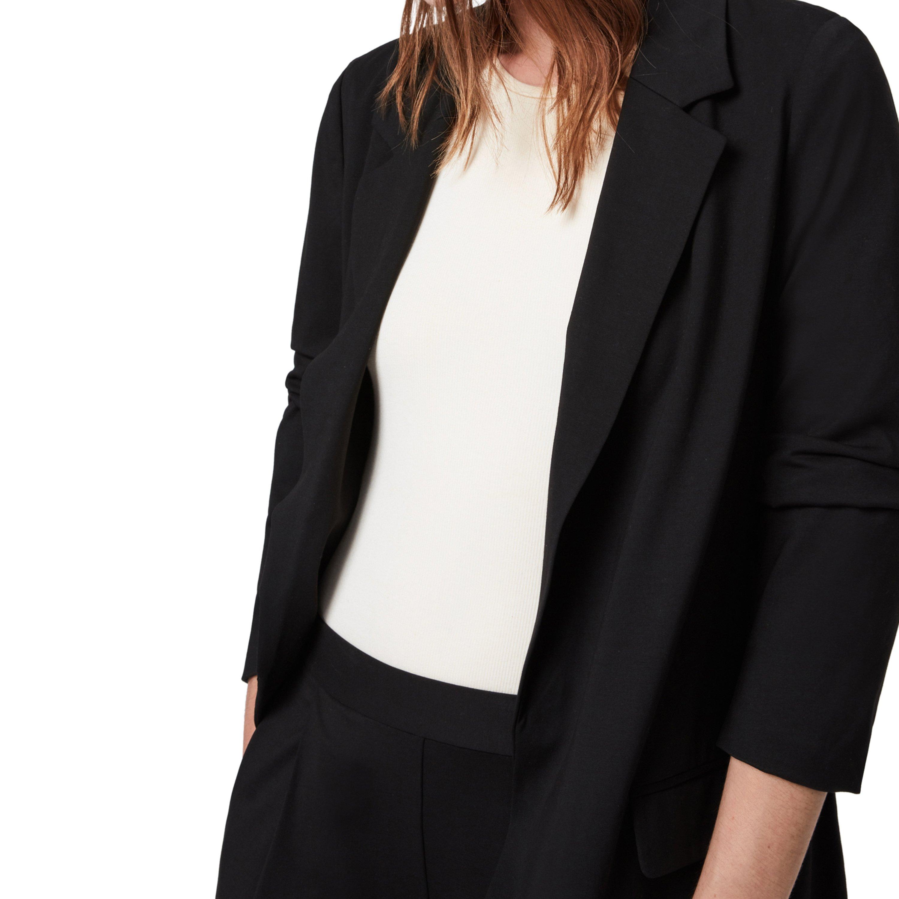 Black - AllSaints - Women's Aleida Cotton Long Sleeve Blazer - 7