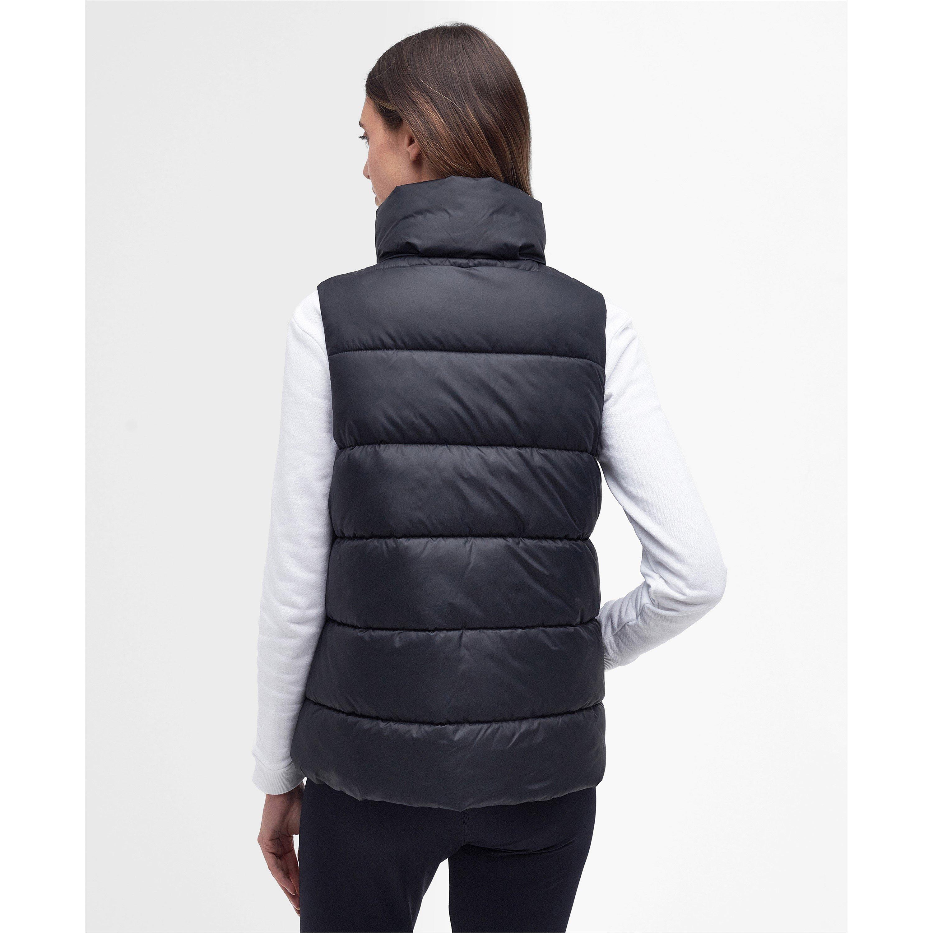 Black - Barbour International - Women's Mackney Waxed Sleeveless Funnel Neck Gilet - 2