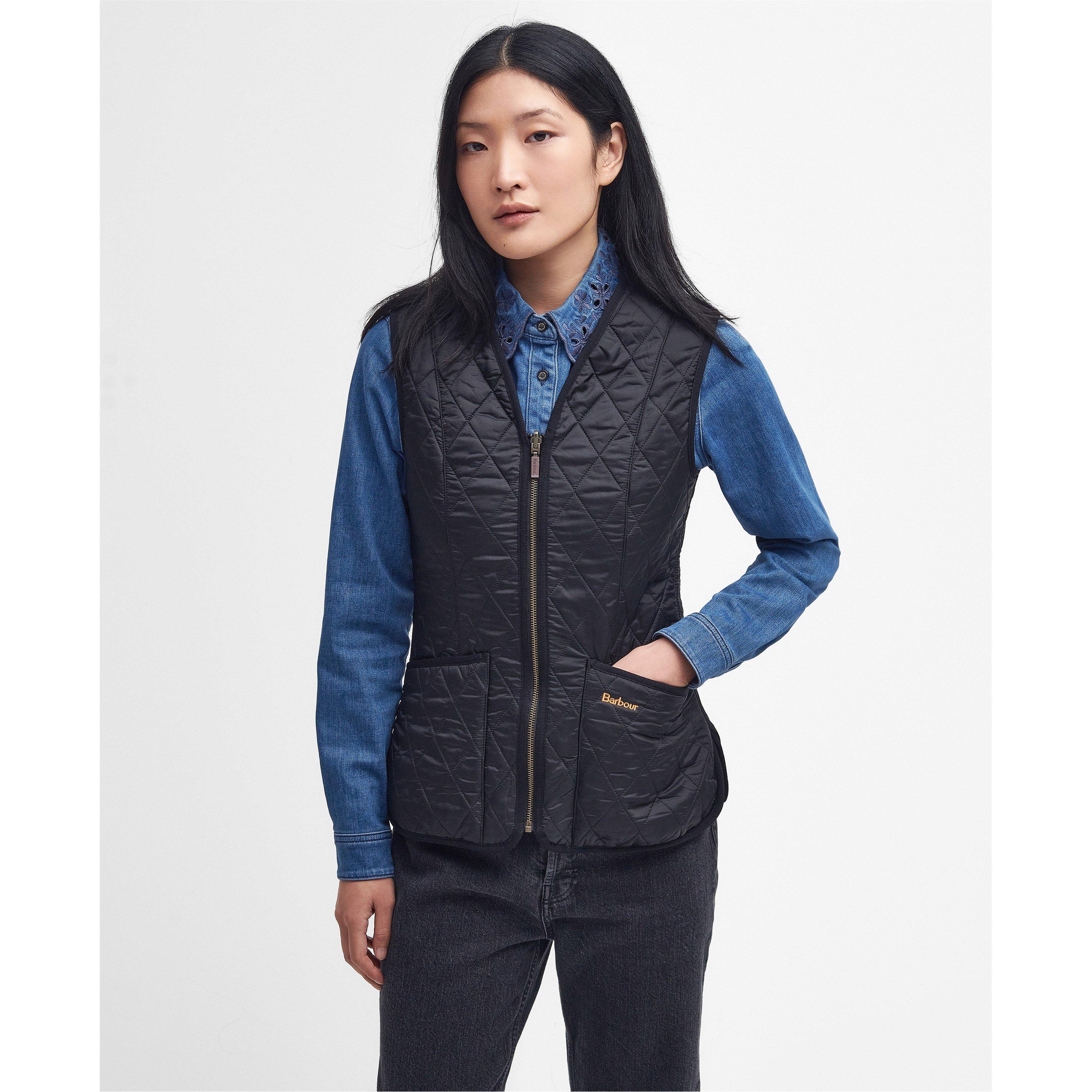 Black/Black - Barbour - Women's  Diamond Quilted Sleeveless Gilet - 3