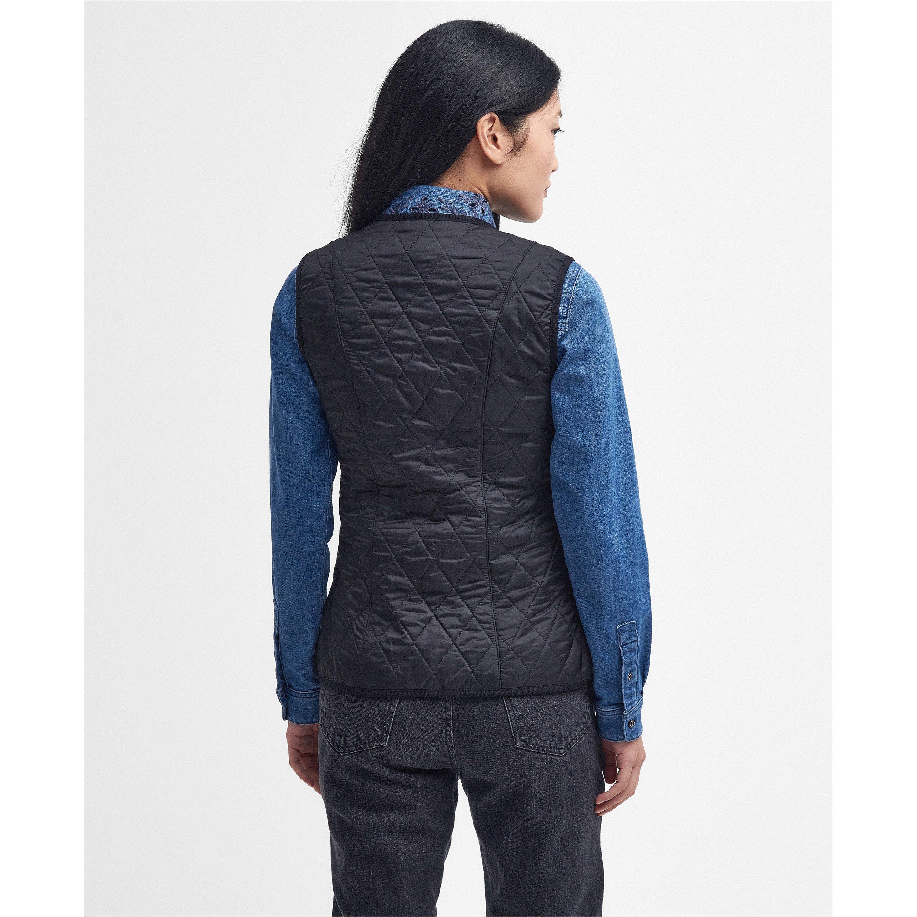 Black/Black - Barbour - Women's  Diamond Quilted Sleeveless Gilet - 4