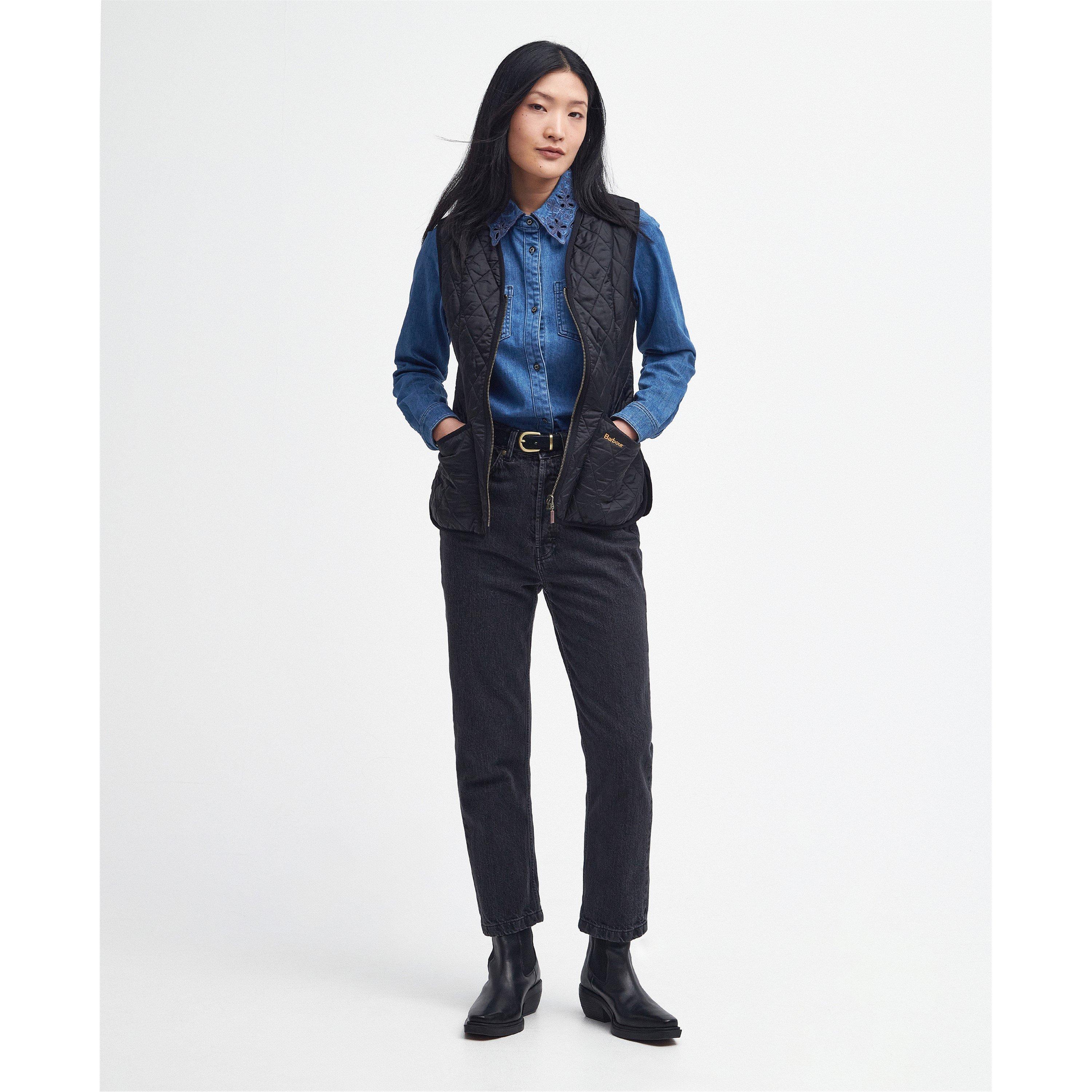 Black/Black - Barbour - Women's  Diamond Quilted Sleeveless Gilet - 7