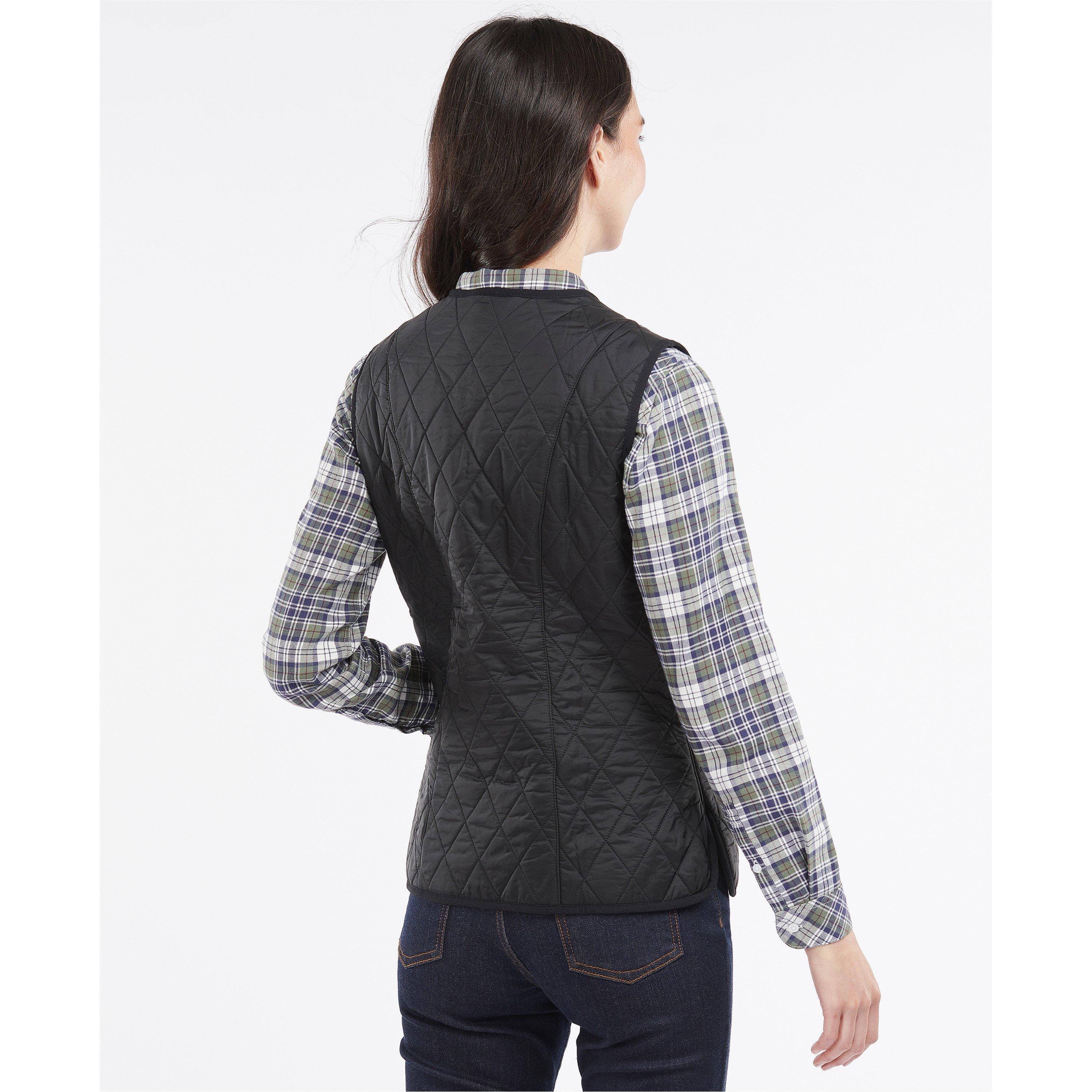 Black/Black - Barbour - Women's  Diamond Quilted Sleeveless Gilet - 8