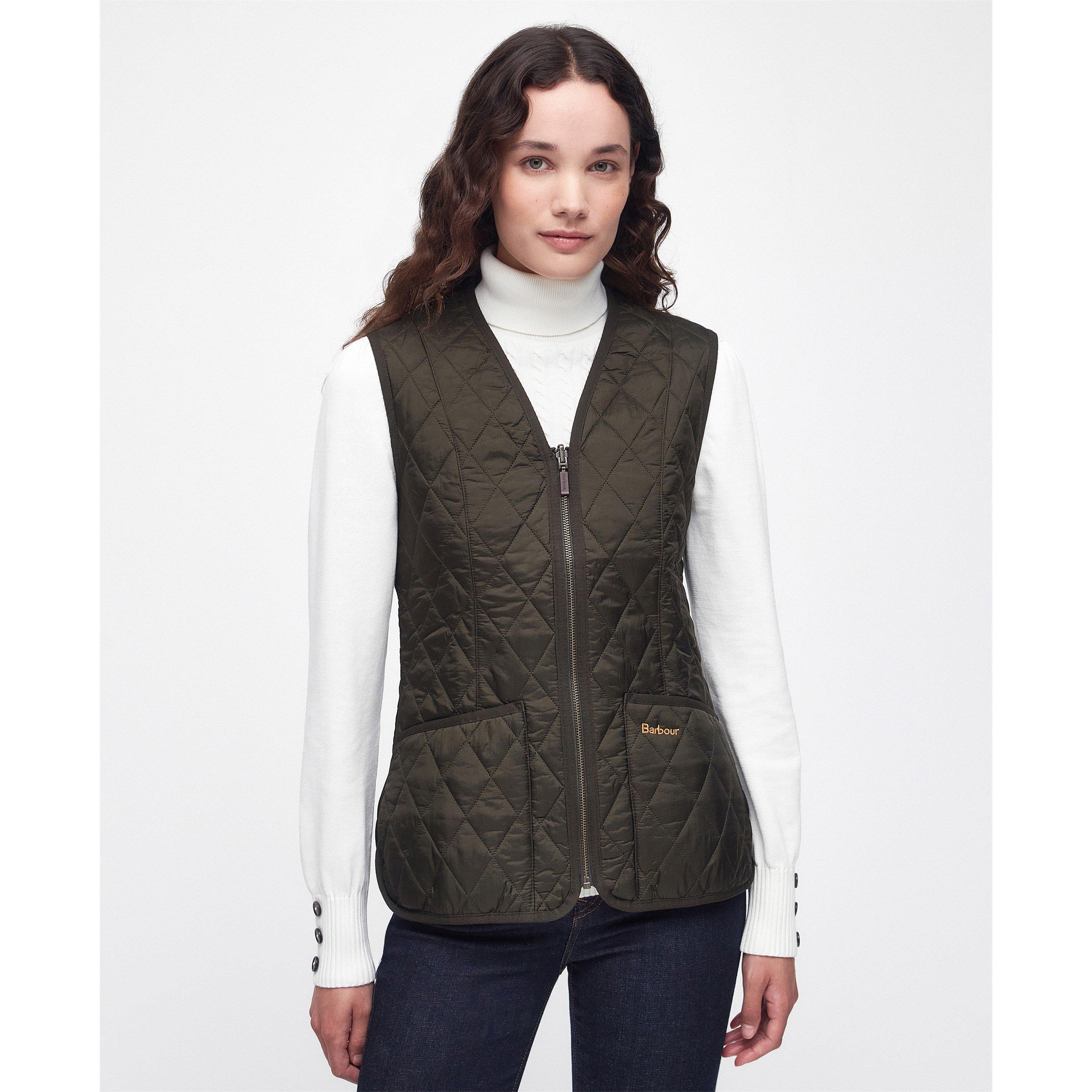 Dk Olive - Barbour - Women's  Diamond Quilted Sleeveless Gilet - 2