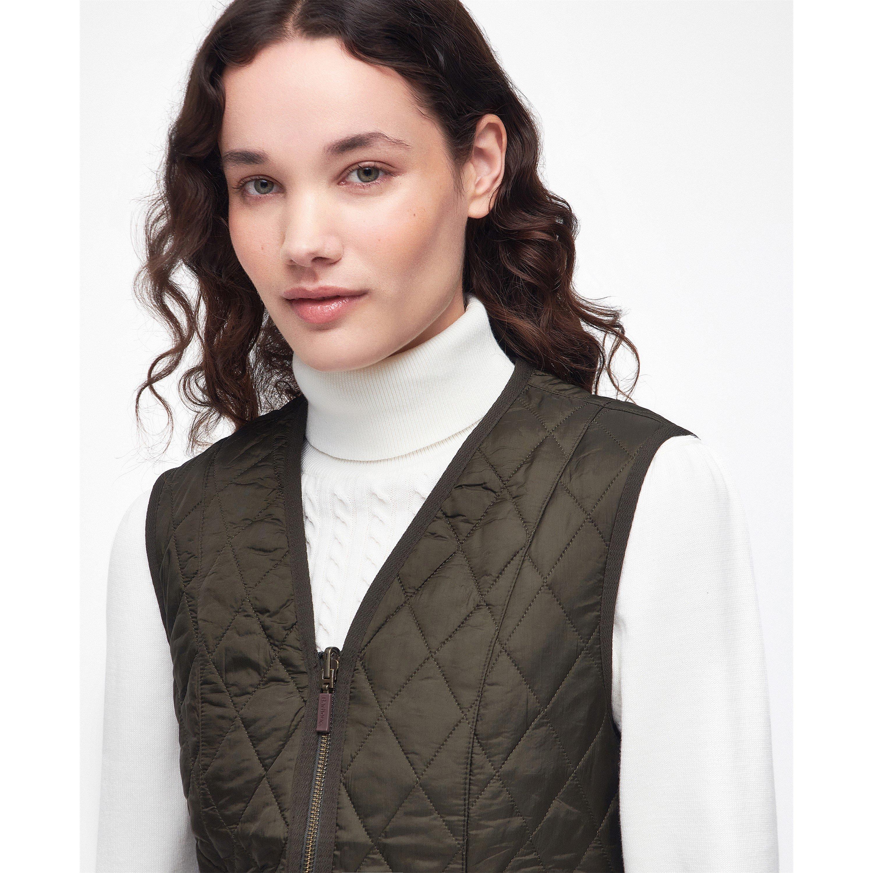 Dk Olive - Barbour - Women's  Diamond Quilted Sleeveless Gilet - 4