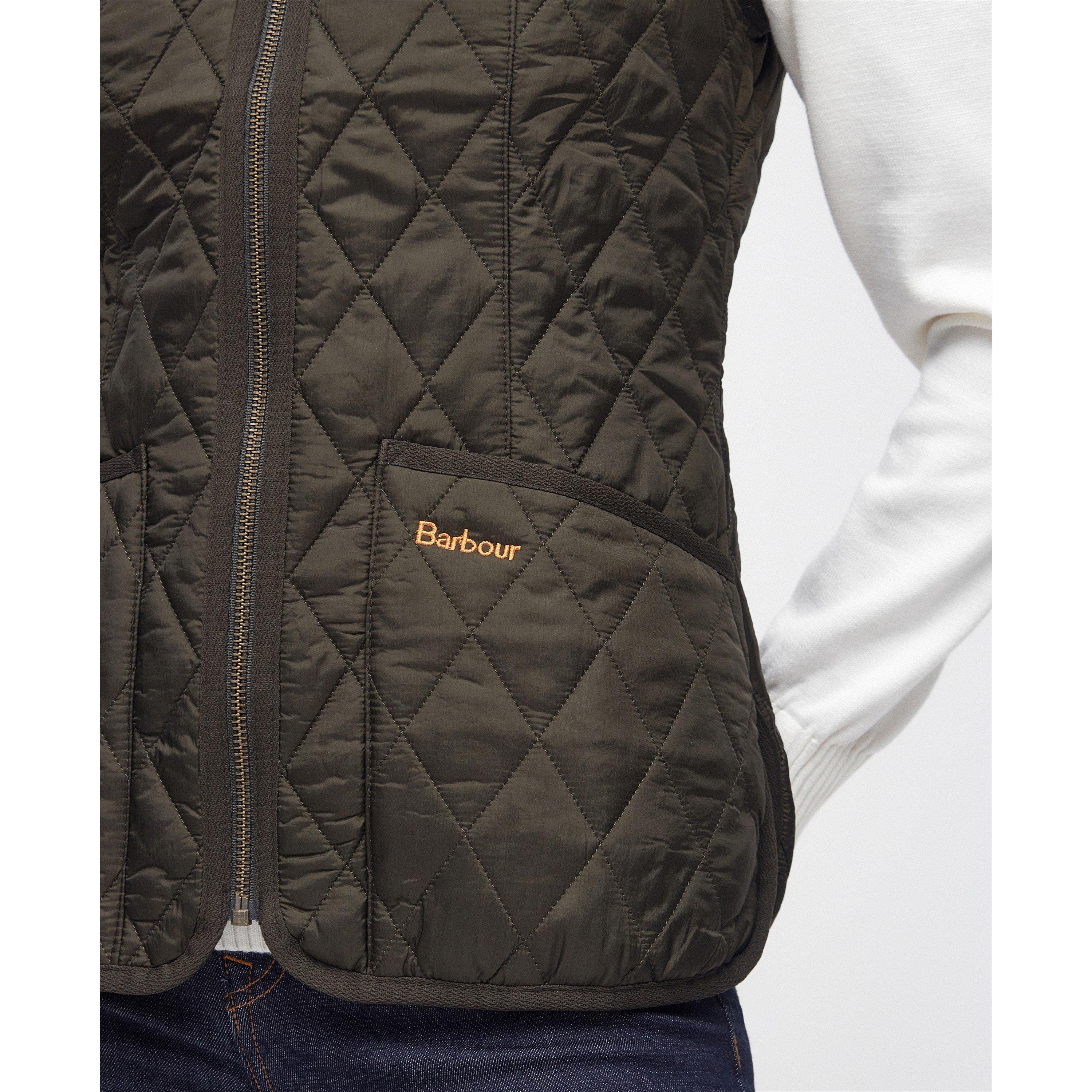 Dk Olive - Barbour - Women's  Diamond Quilted Sleeveless Gilet - 5