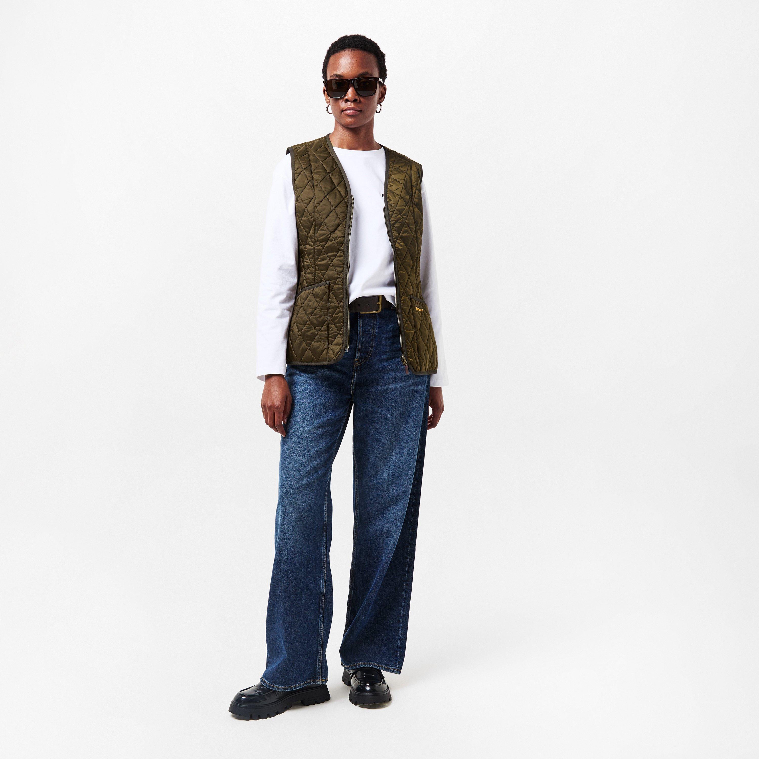Dk Olive - Barbour - Women's  Diamond Quilted Sleeveless Gilet - 7