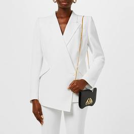 Alexander McQueen Leaf Crepe Drop Hem Blazer