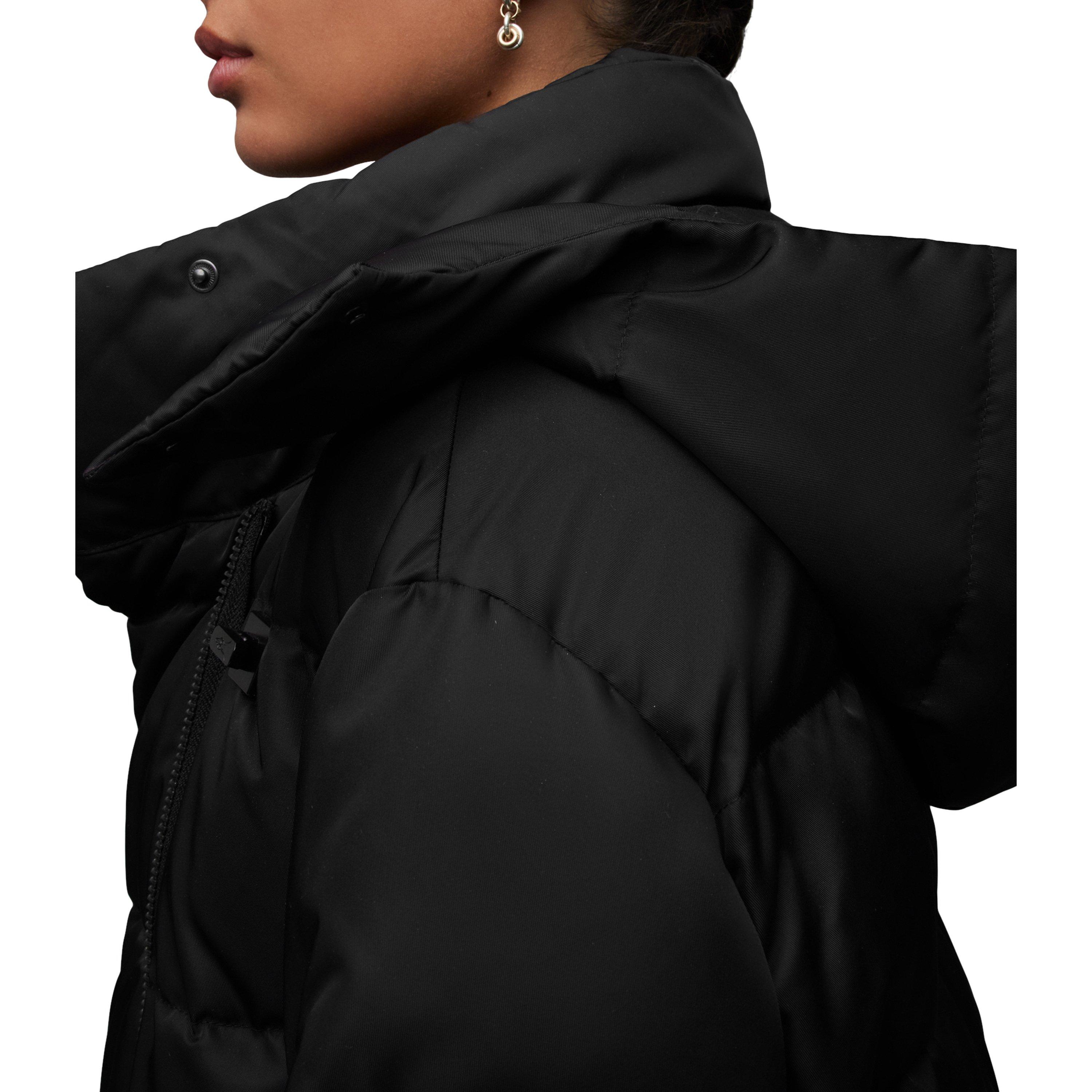 Black - AllSaints - Women's Allana Leo Leopard Print Long Sleeve Hooded Short Puffer Jacket - 6