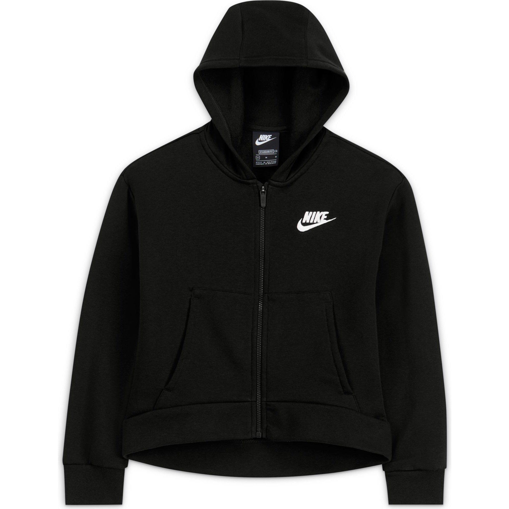 Nike Sportswear Full Zip Hoodie Junior Girls Zip Hoodies Sports Direct