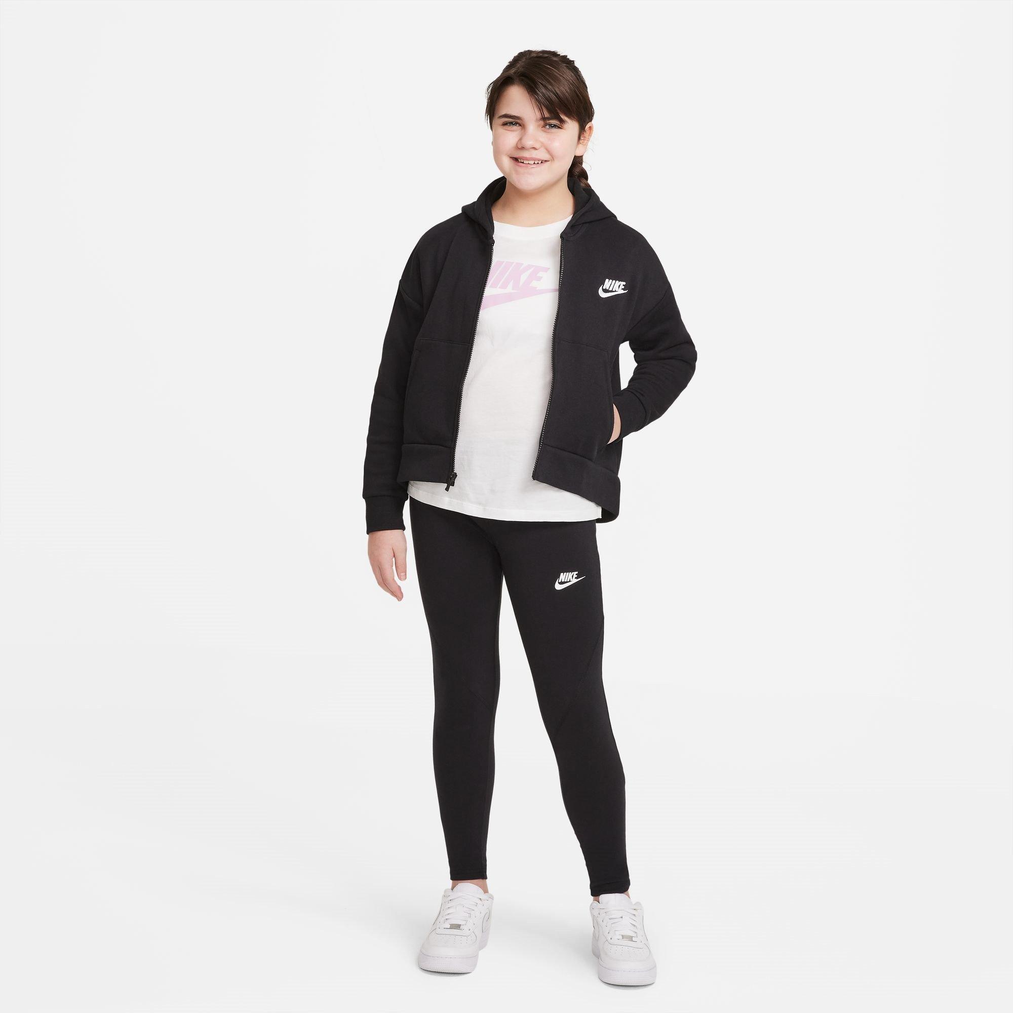 Noir/Blanc - Nike - Sportswear Full-Zip Hoodie Junior Girls - 7