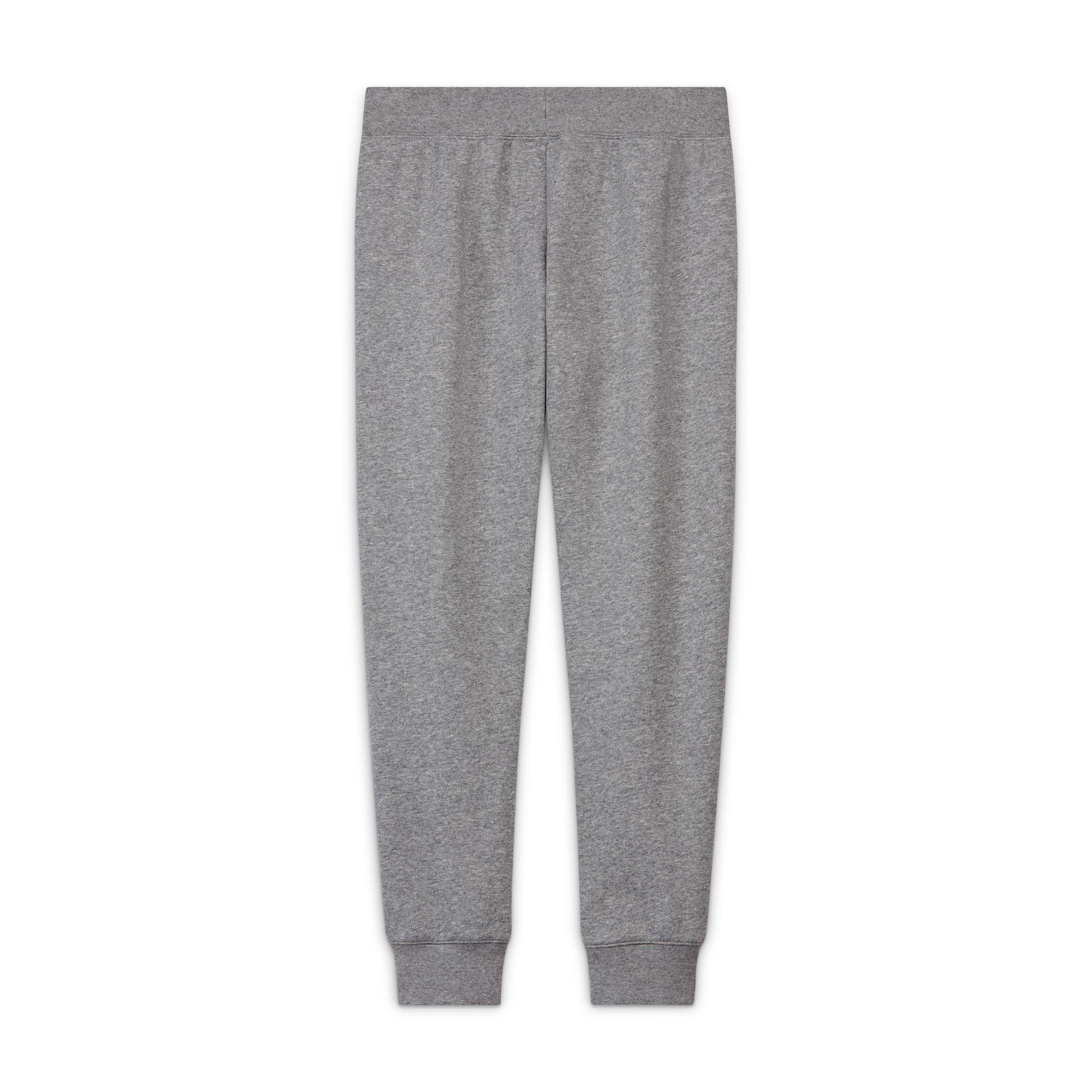 Grey/White - Nike - Girls Fundamentals Fleece Jogging Bottoms - 2