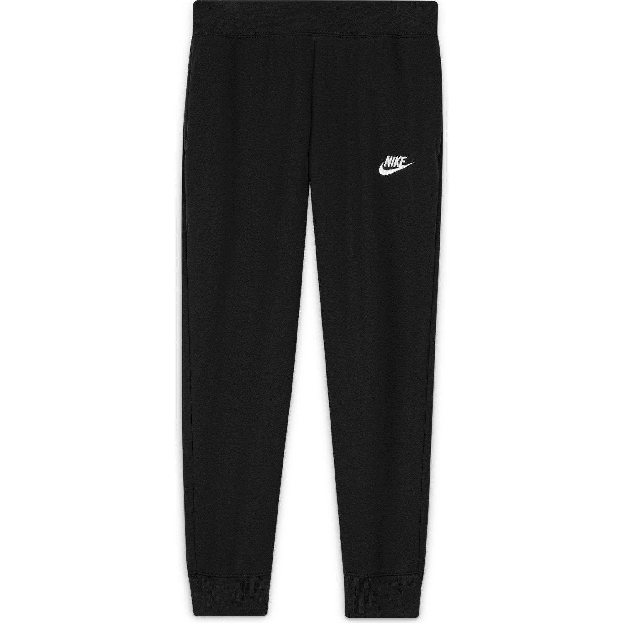 Black/White - Nike - Girls Fundamentals Fleece Jogging Bottoms - 1