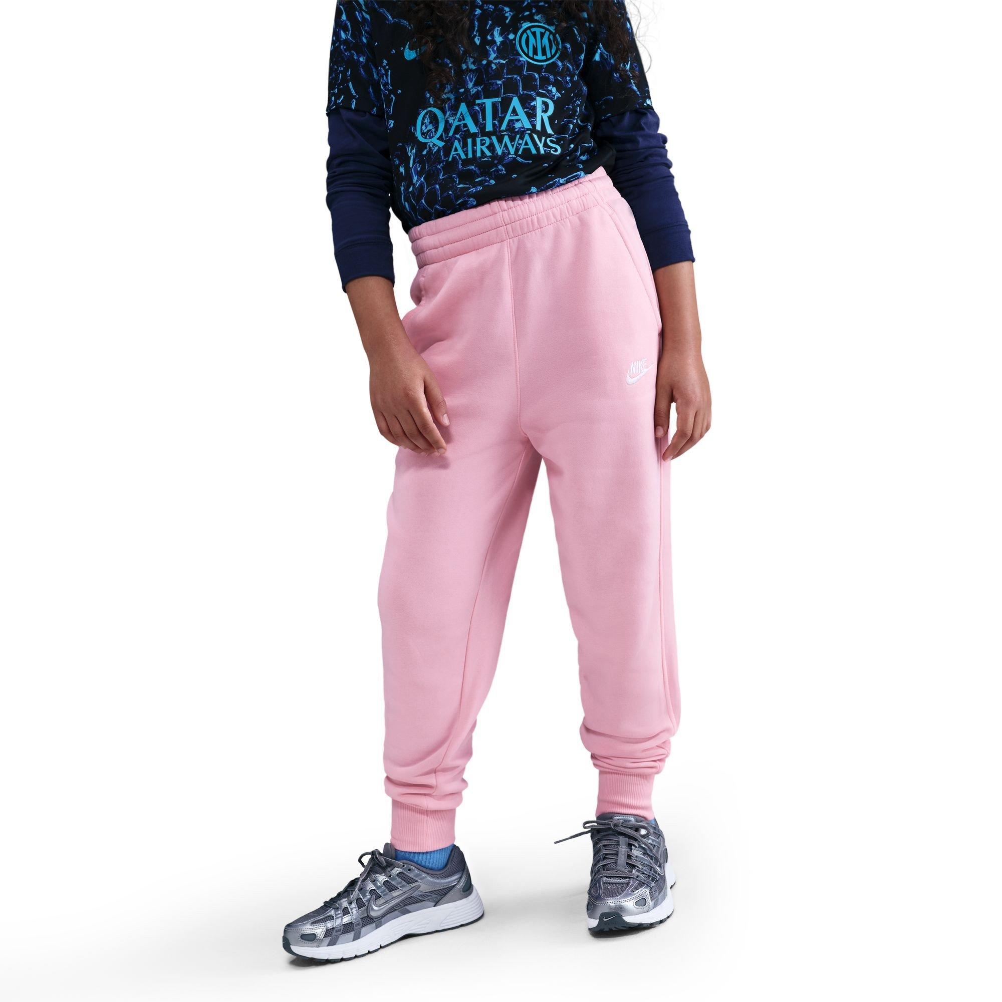 Nike Girls Fundamentals Fleece Jogging Bottoms - Med Soft Pink - 11-12 Yrs