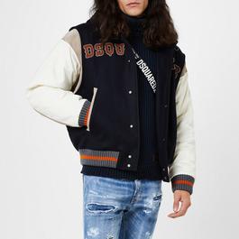 DSquared2 Varsity Hooded Bomber Jacket