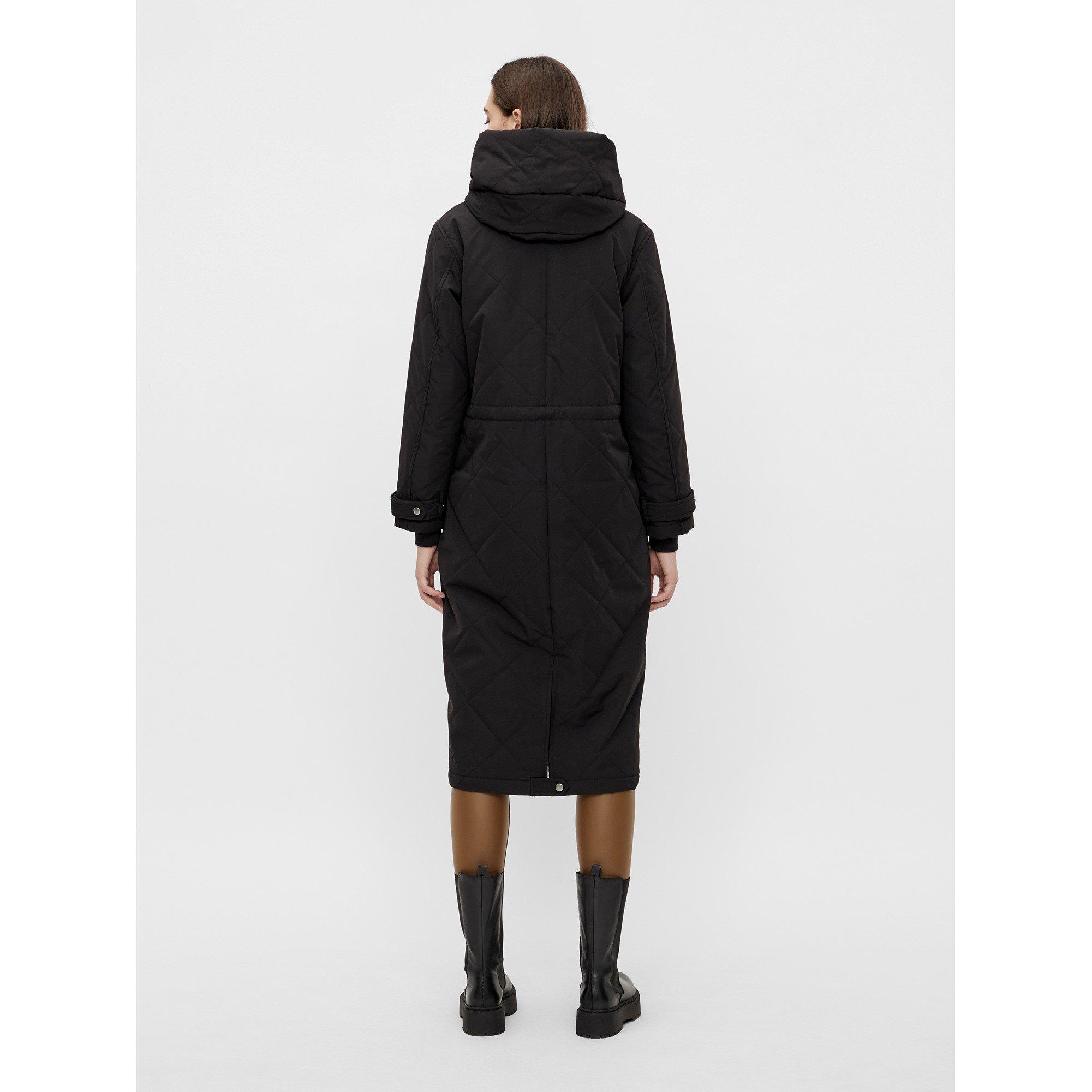 Crna - Object - Women's Katie Water Resistant Long Sleeve Short Puffer Jacket - 4