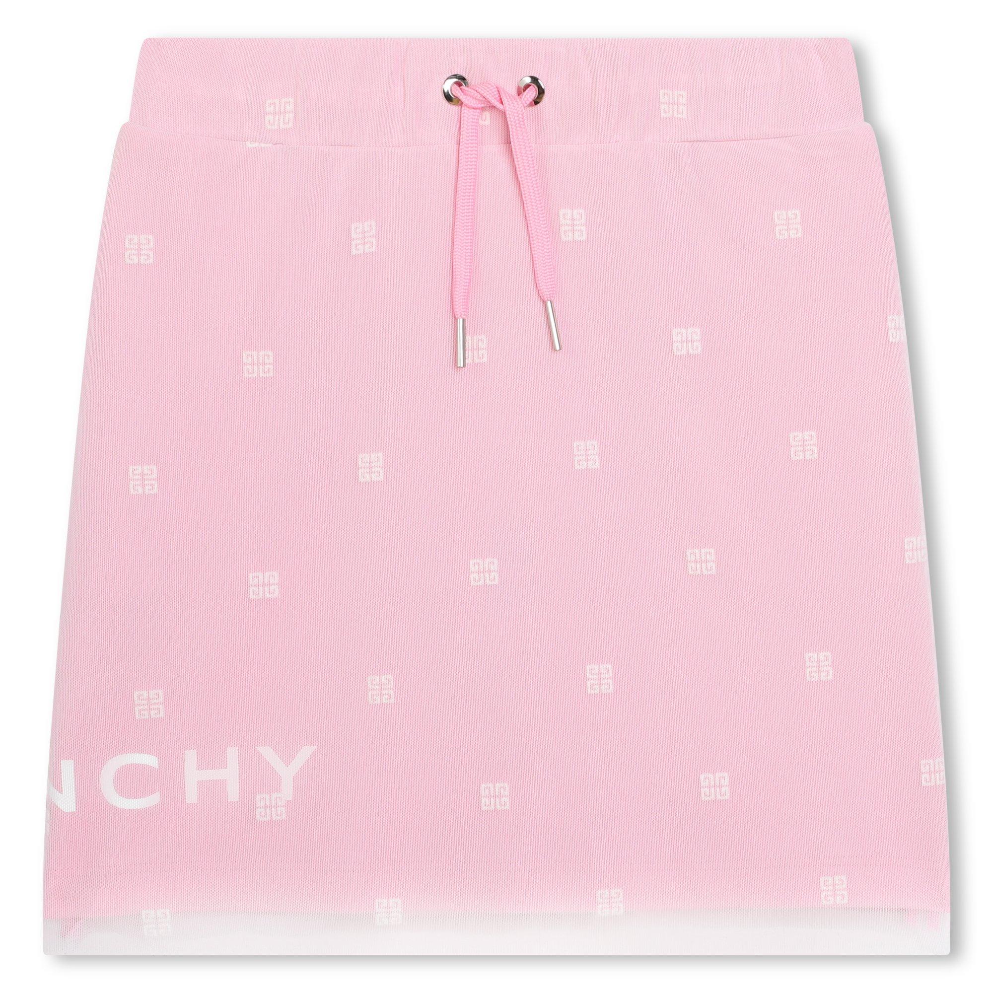 GIVENCHY 4g Motif Drawstring Skirt - Pink 465 - Size 8Y