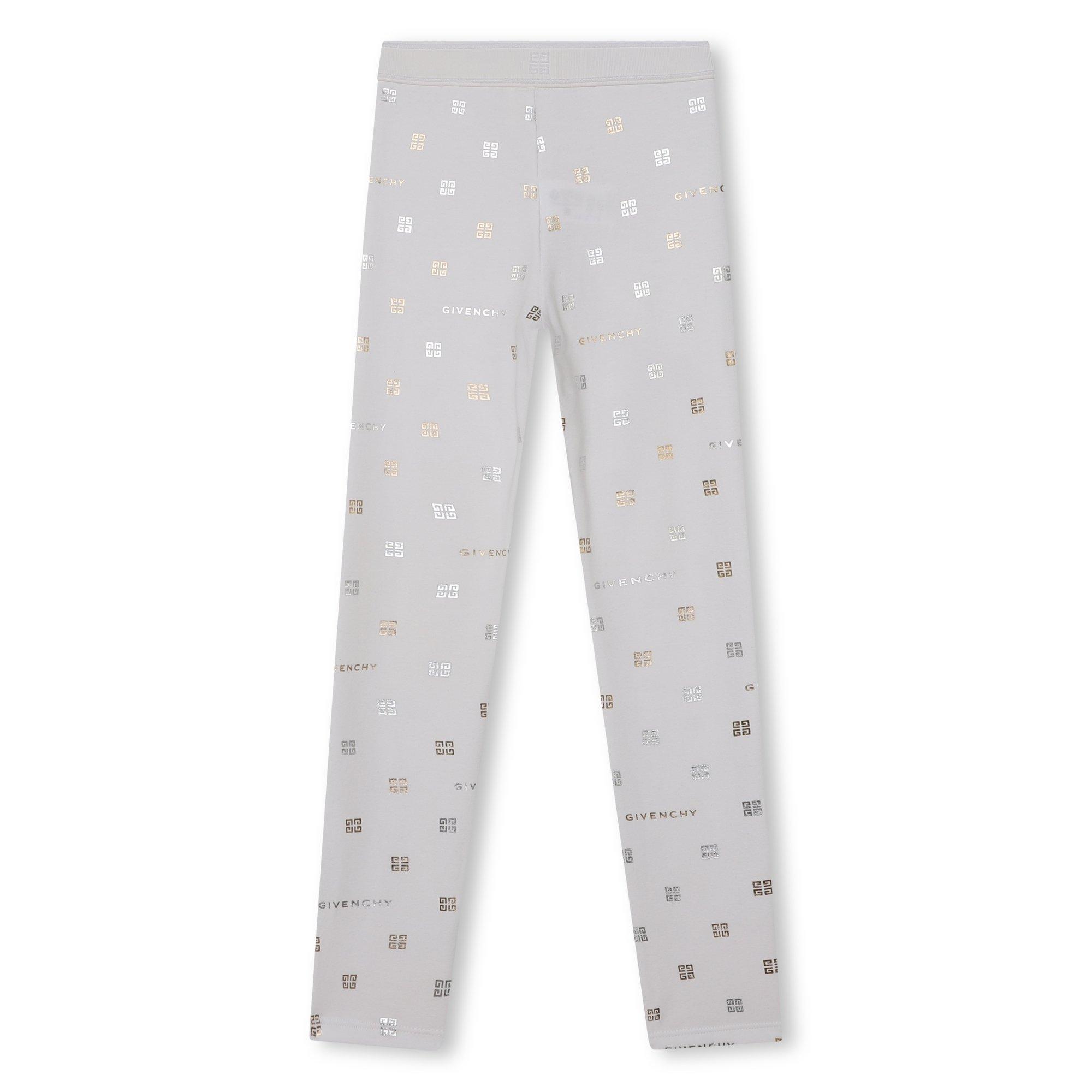 GIVENCHY 4g Foil Leggings Junior Girls - White 10P - Size 10Y