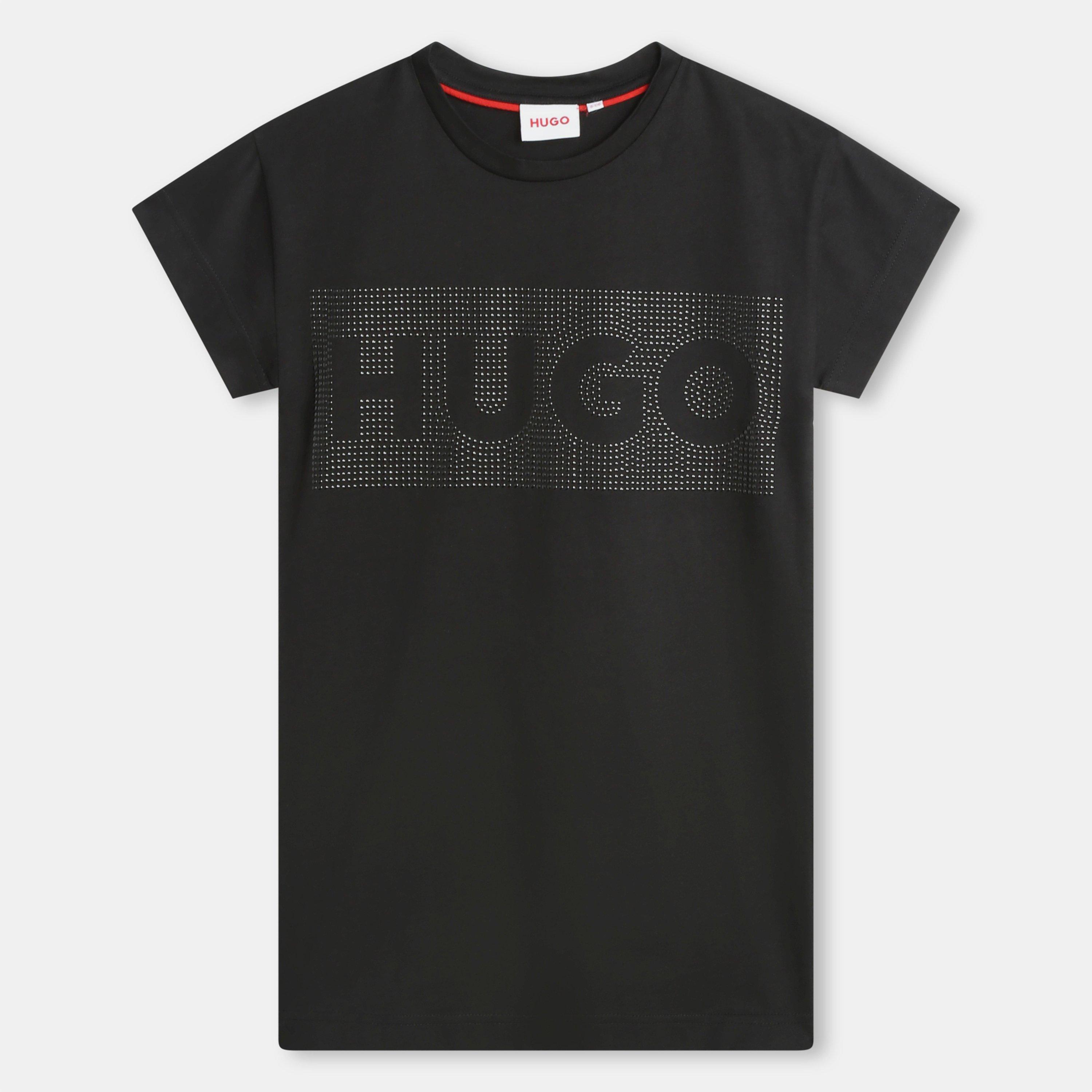 Black 09B - Hugo - Logo T-Shirt Dress Junior - 1