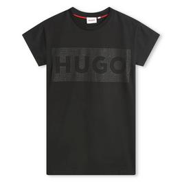 Hugo Logo T Shirt Dress Junior