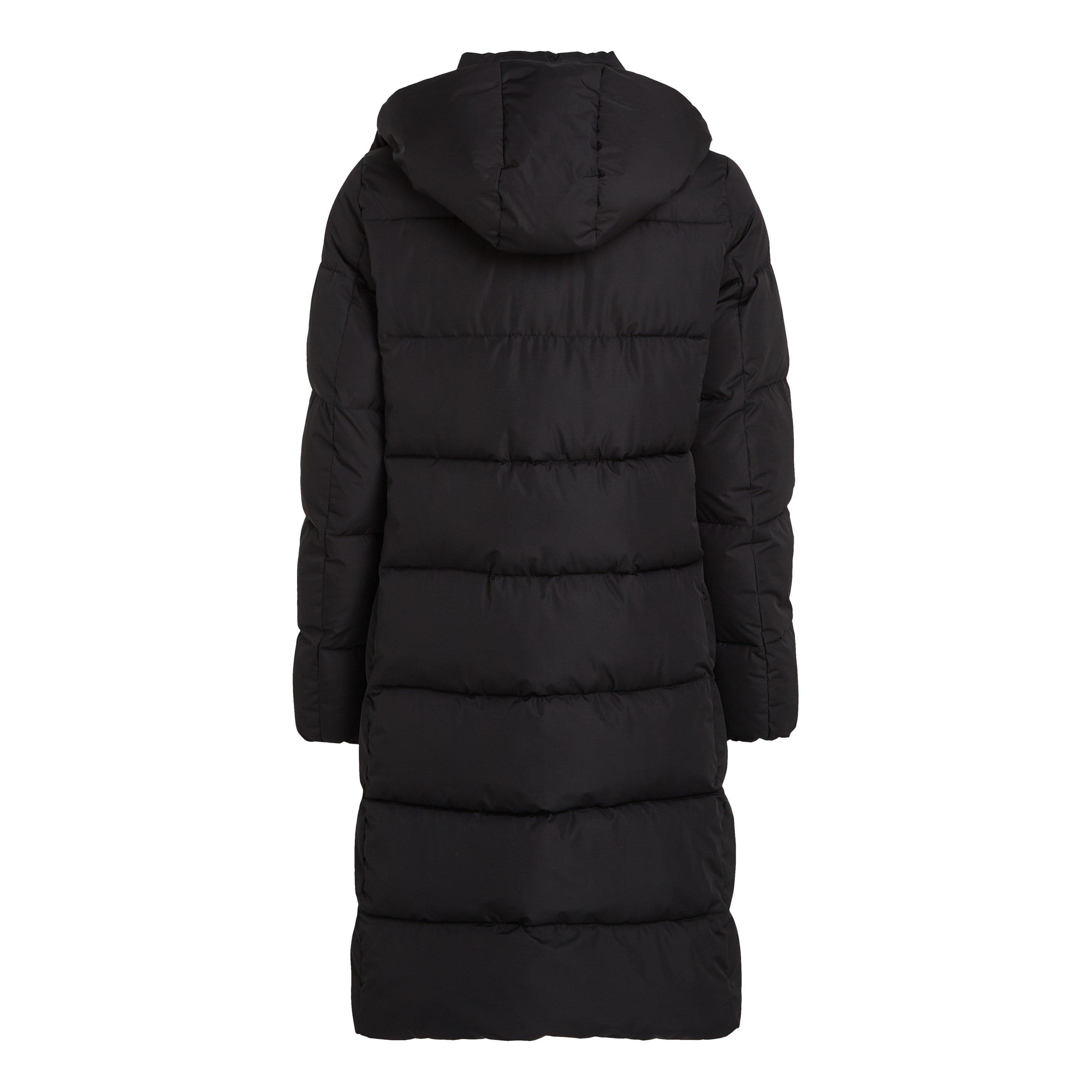 Ck Nero - Calvin Klein Jeans - Women's Detachable Hood Long Sleeve Long Puffer Jacket - 6