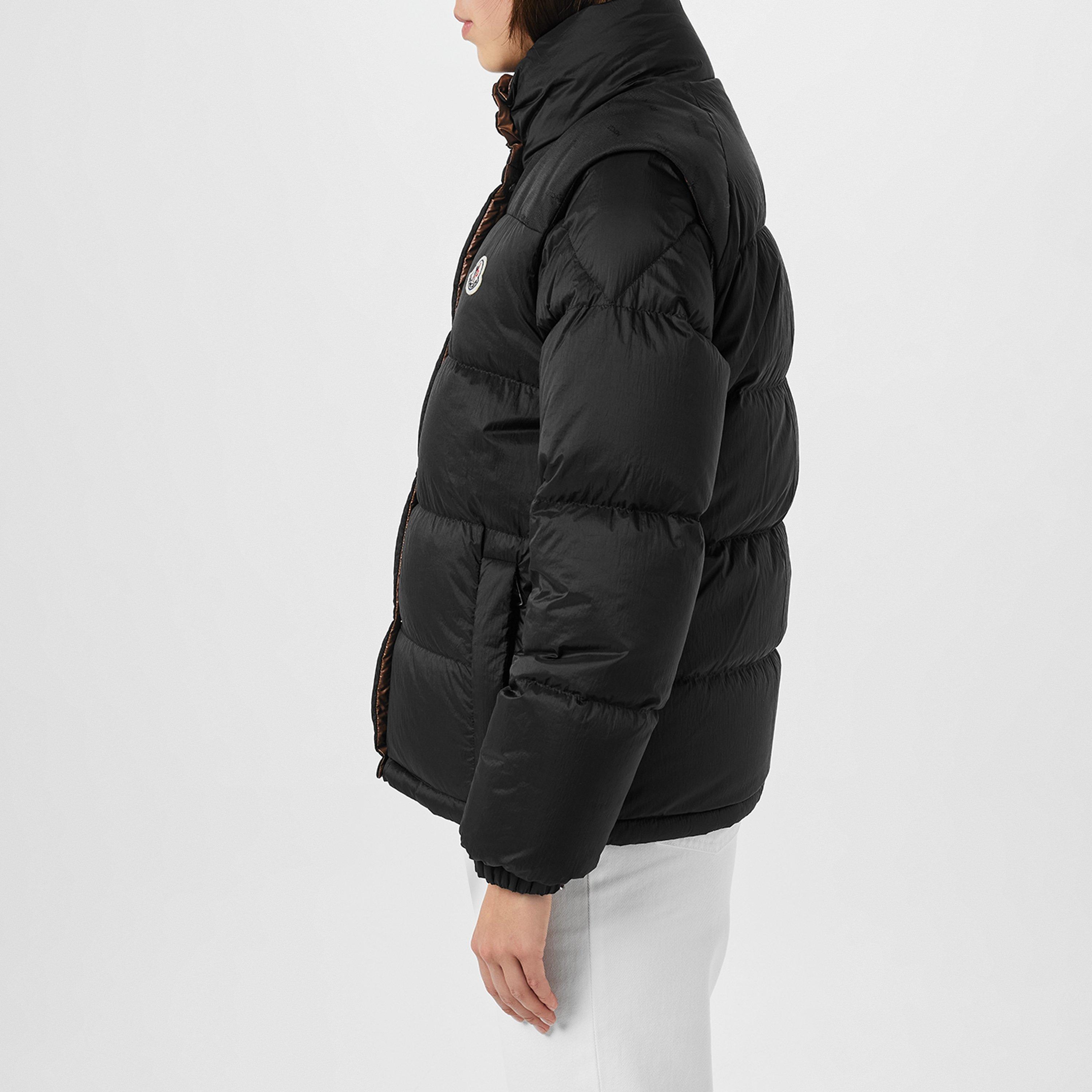 Black 999 - Moncler - Women's Verone Reversible Down Short Puffer Jacket - 2