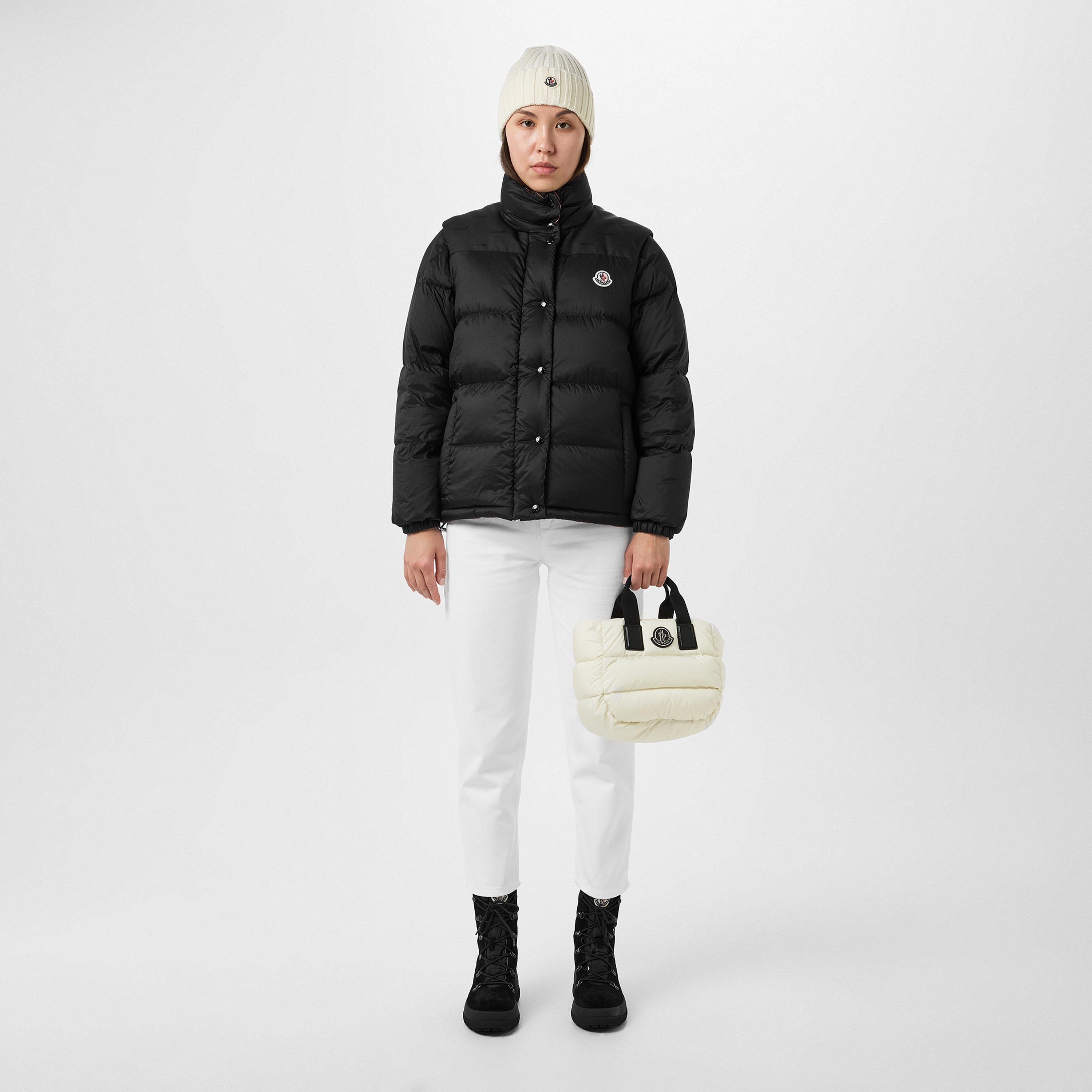 Black 999 - Moncler - Women's Verone Reversible Down Short Puffer Jacket - 4