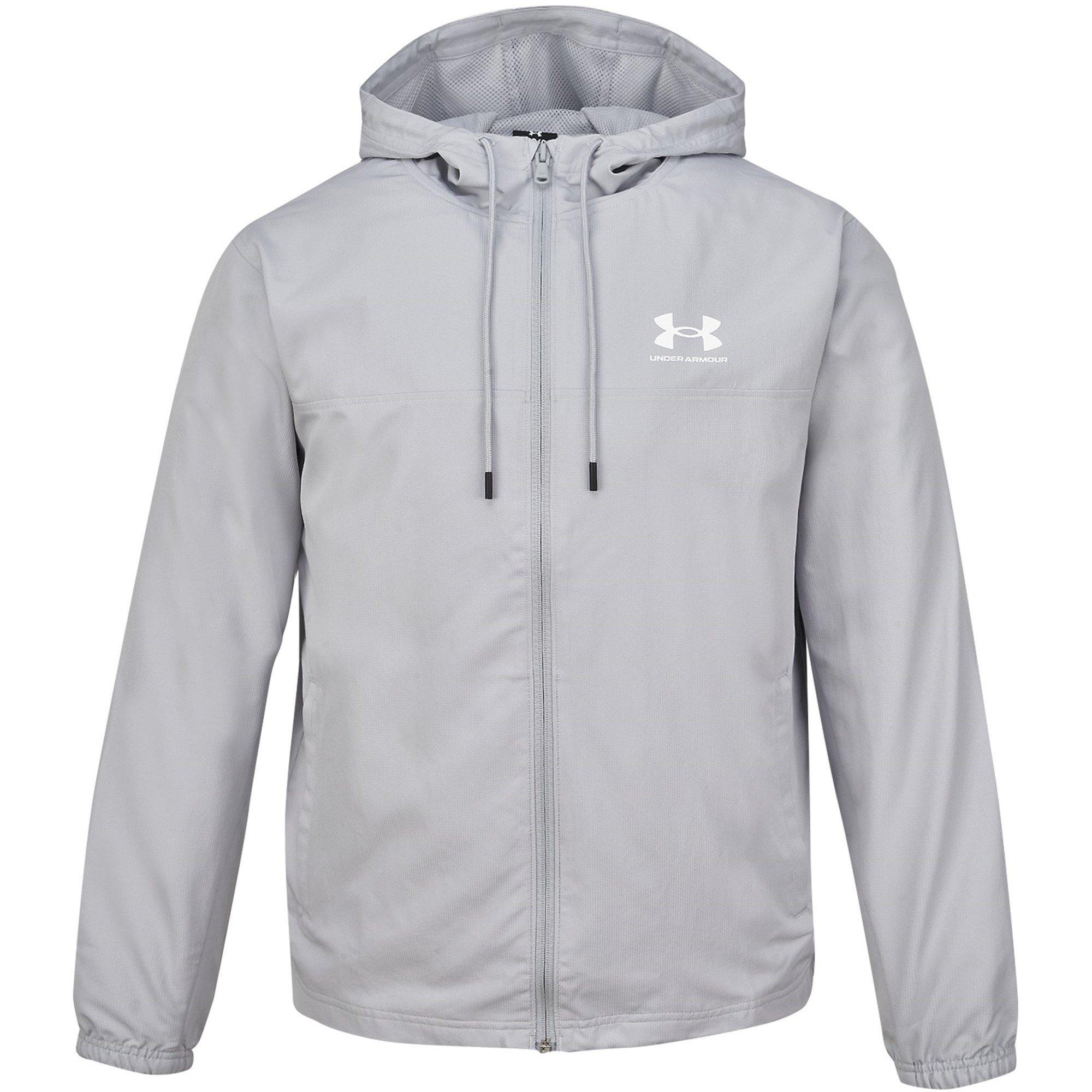 Under Armour Men's Sportstyle Water Resistant Wind Resistant Long Sleeve Windbreaker - Mod Grey - M