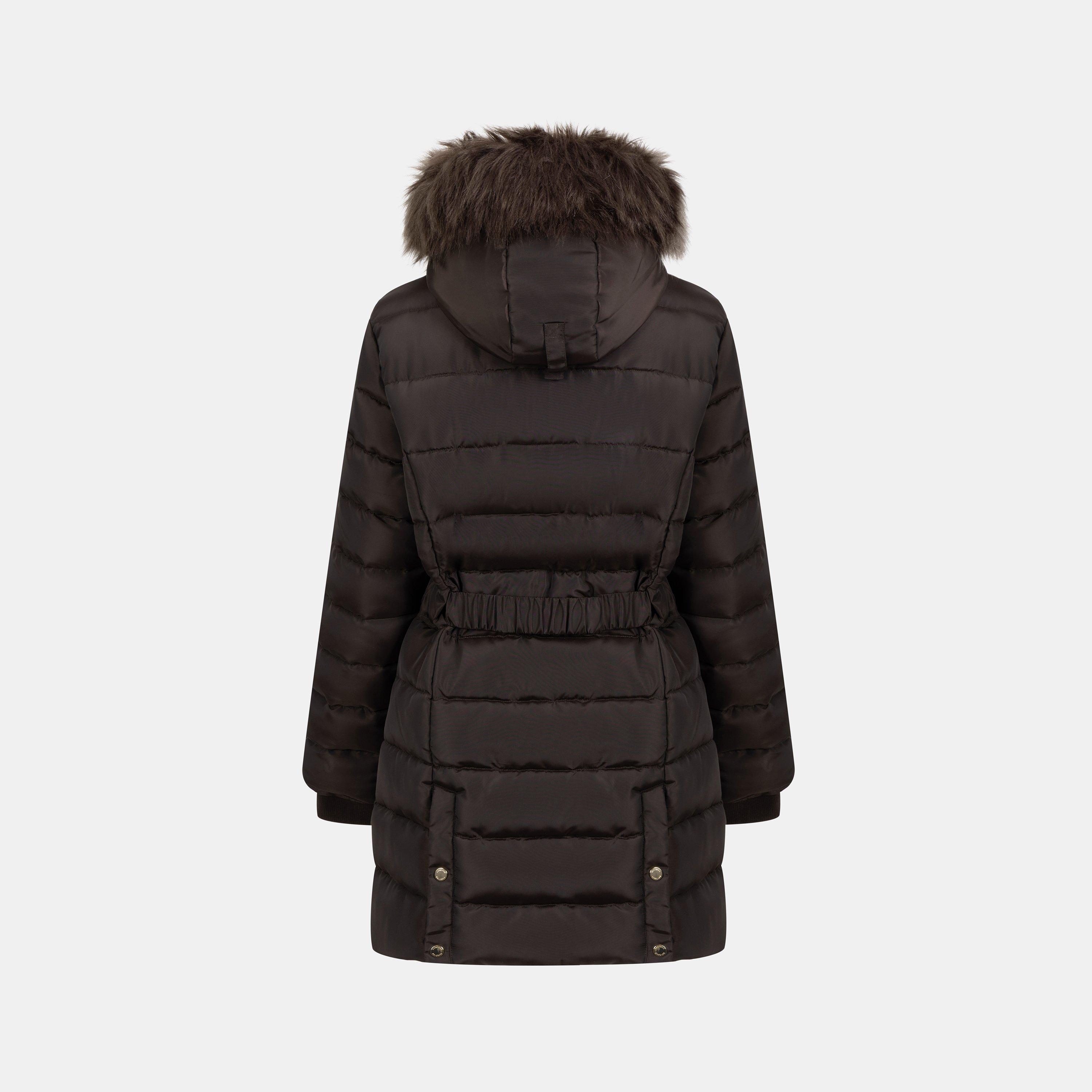Womens  Long Sleeve Mid-Length Puffer Jacket