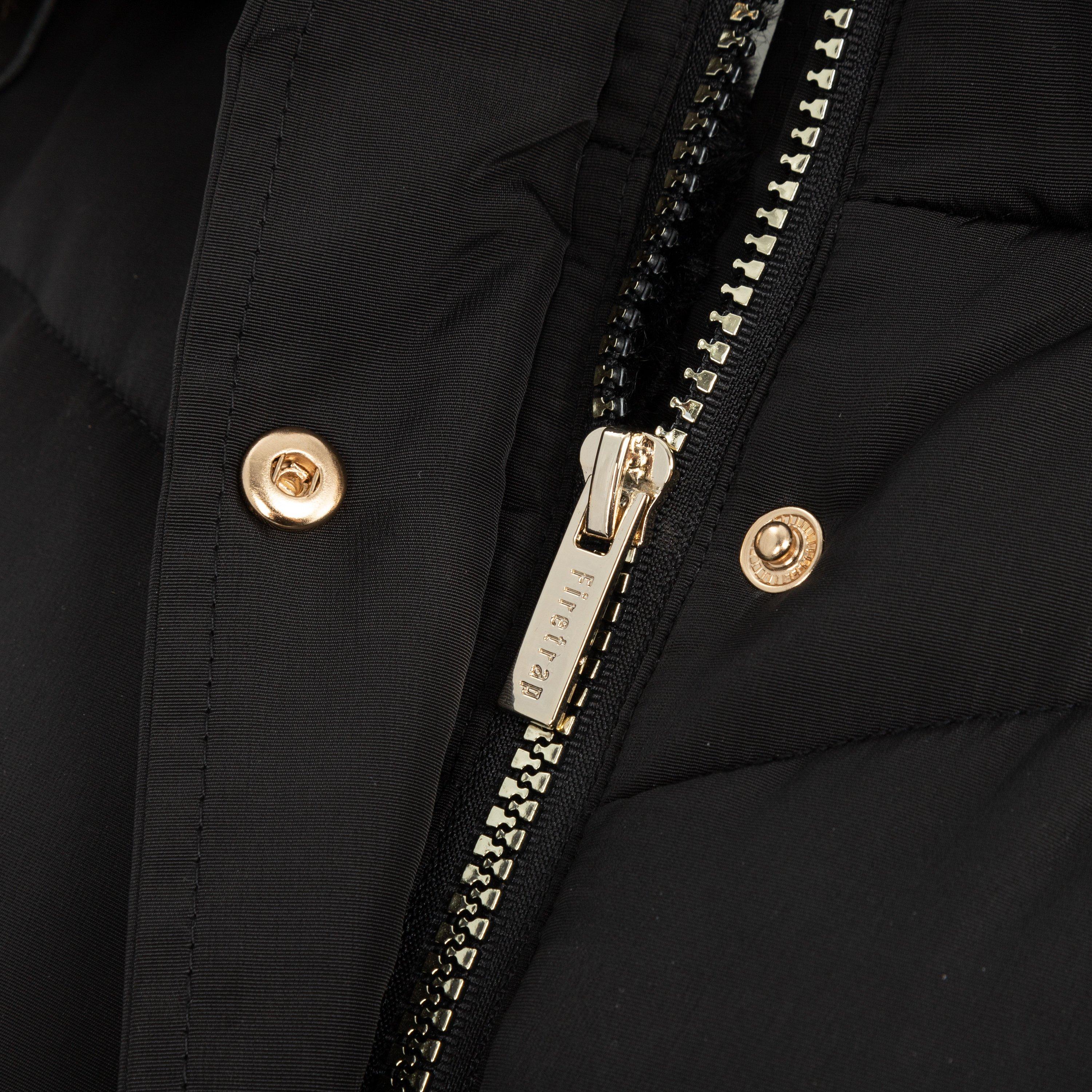 Noir - Firetrap - Waterproof Long Sleeve Mid-Length Puffer Jacket - 6