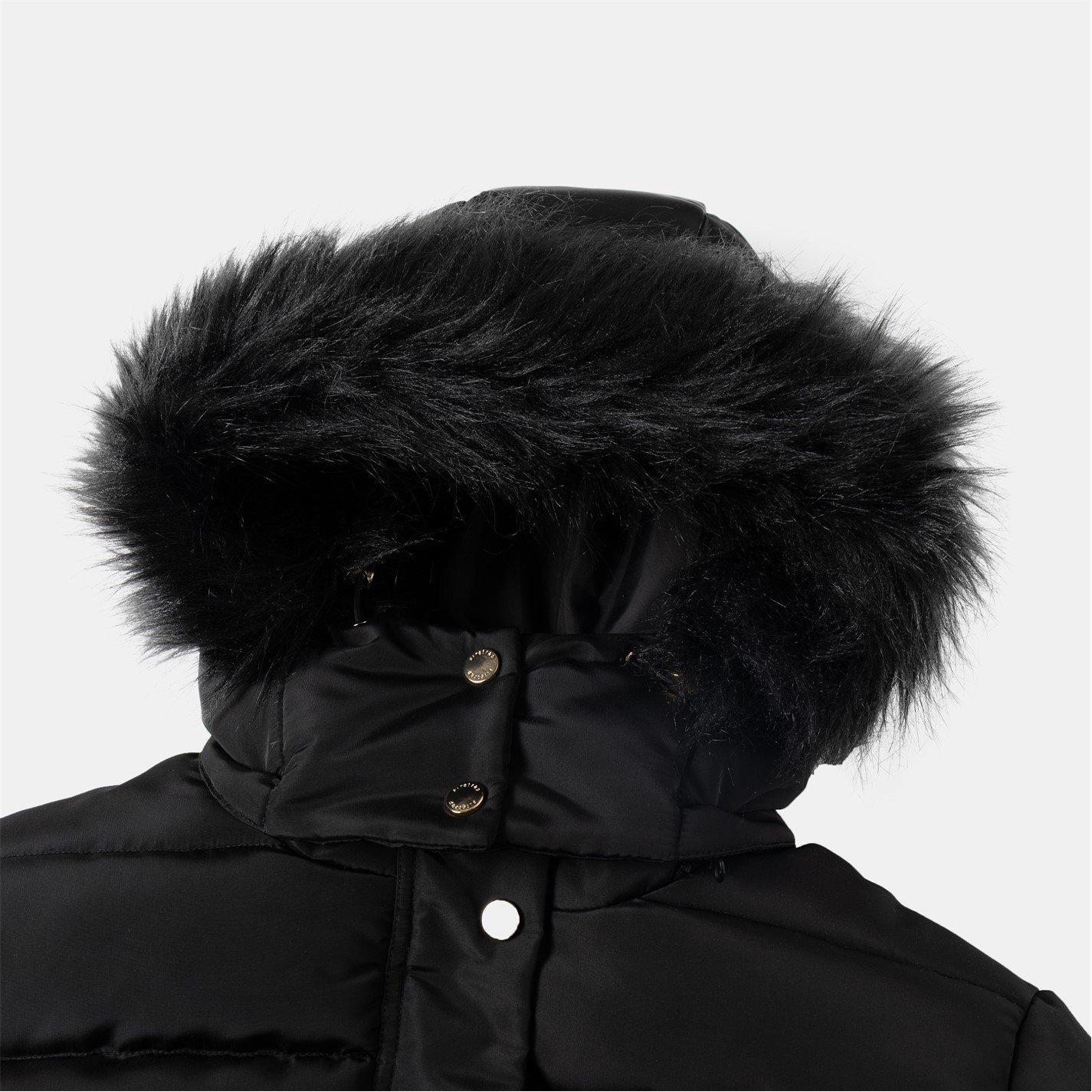 Black - Firetrap - Womens  Long Sleeve Mid-Length Puffer Jacket - 4