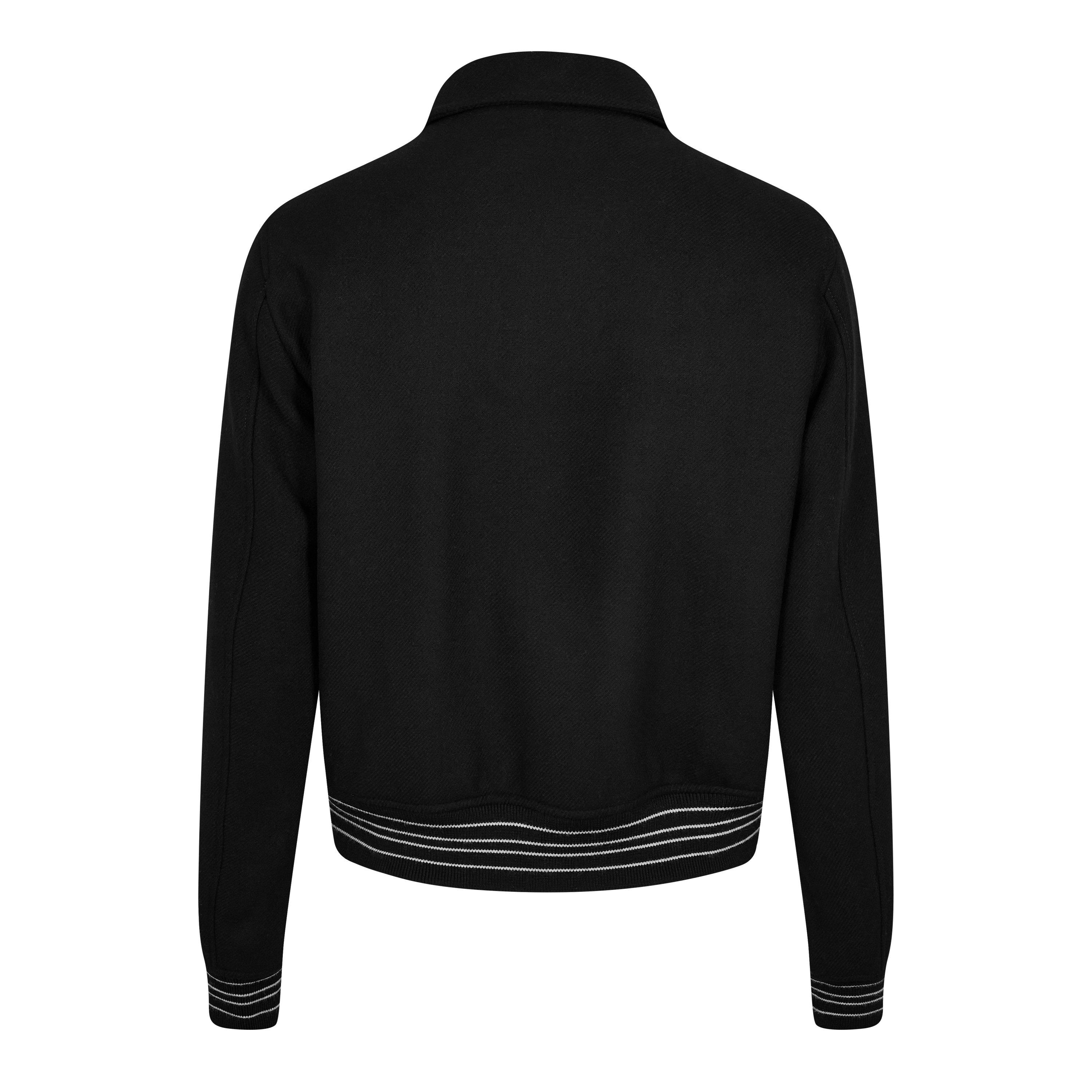 Black 001 - Amiri - Bones Wool Varsity Jacket - 2