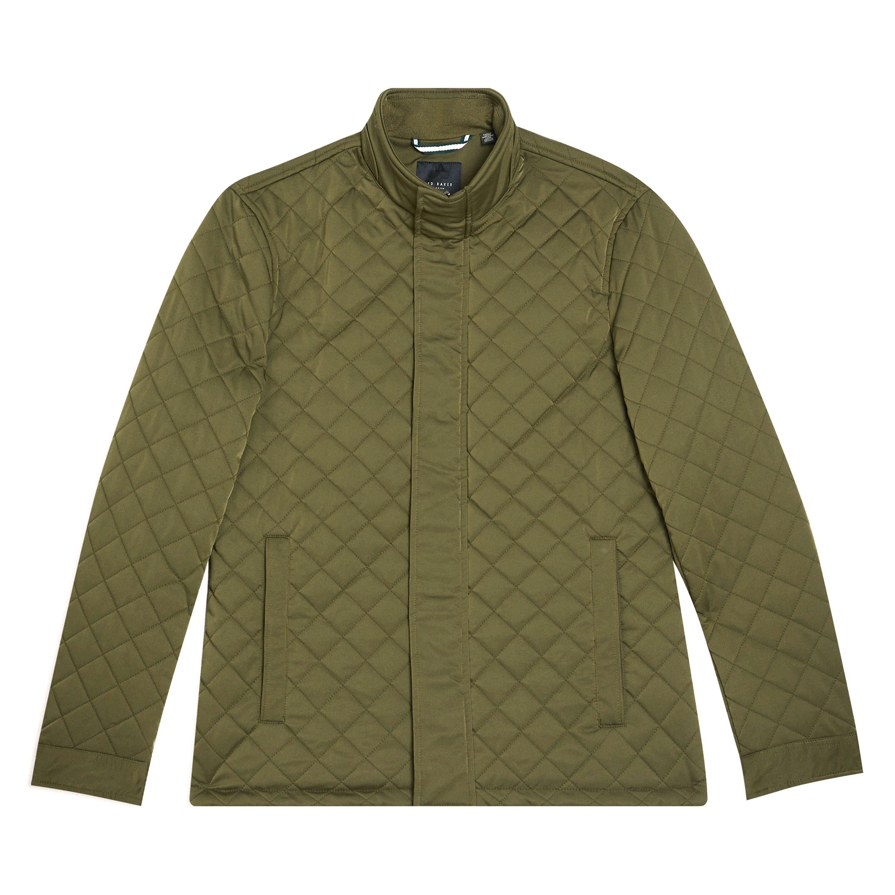Khaki - Ted Baker - Finnich Diamond Quilted Jacket - 5