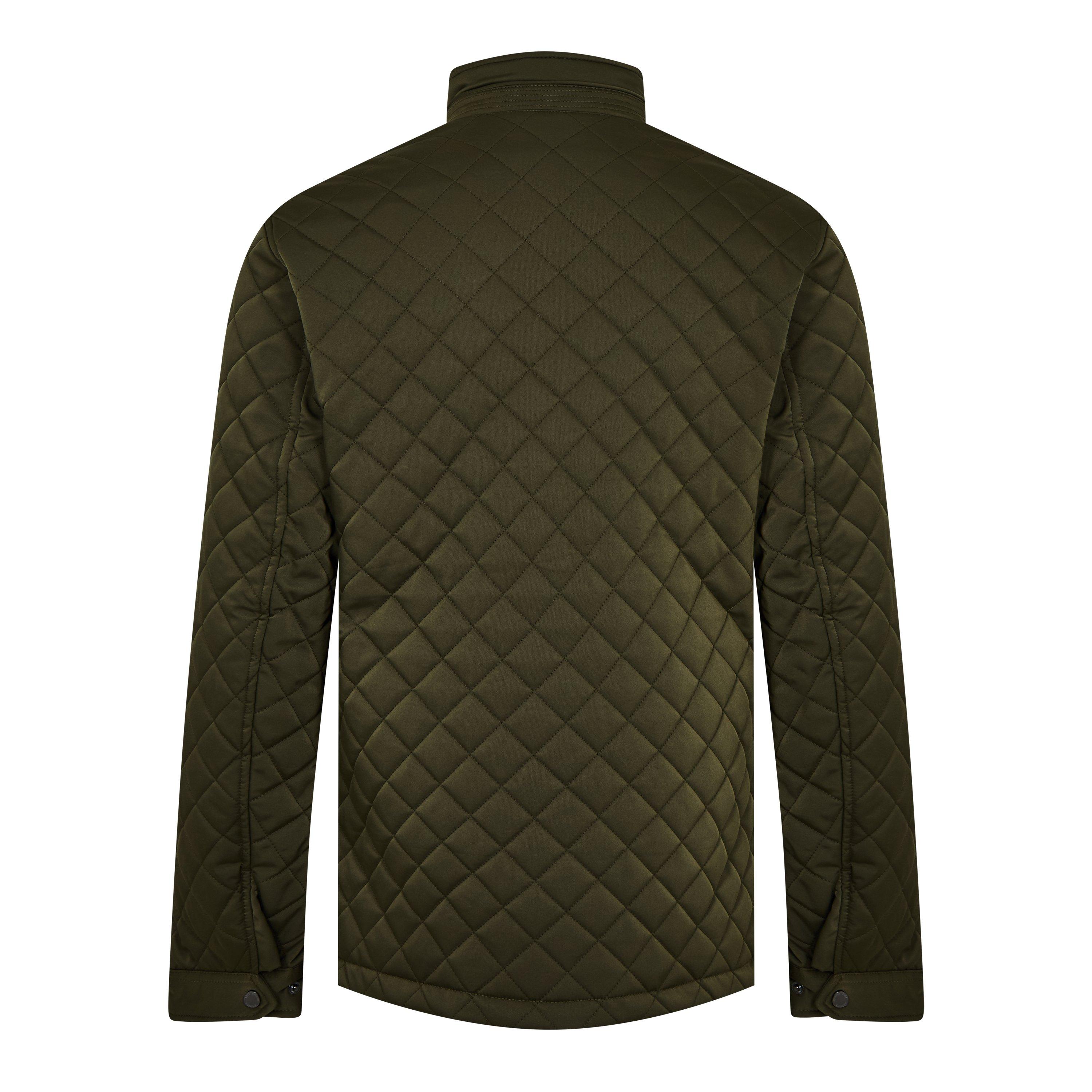 Khaki - Ted Baker - Finnich Diamond Quilted Jacket - 6