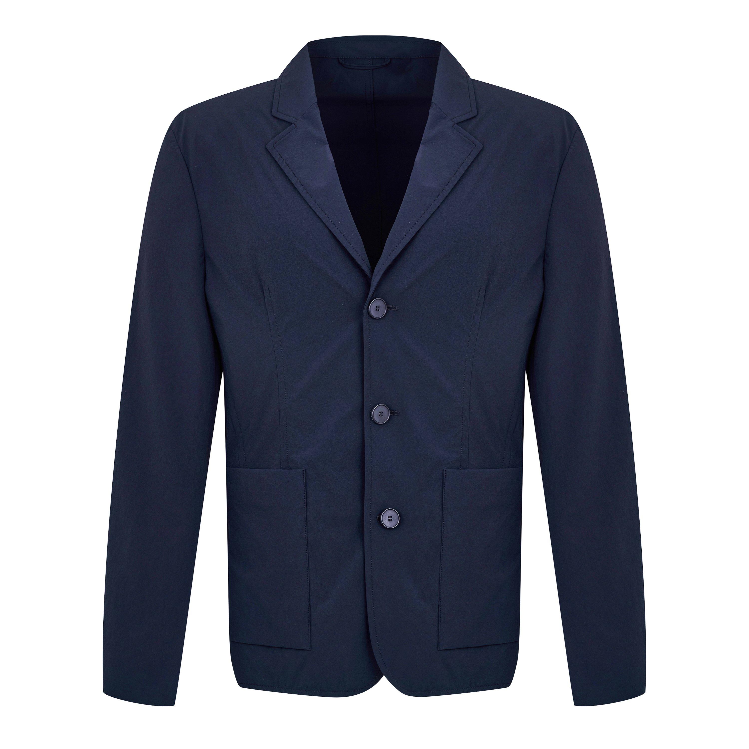 Night Blue - GIVENCHY - Men's Single Breasted Wool Mohair Peak Lapel Long Sleeve Standard Fit Blazer - 5