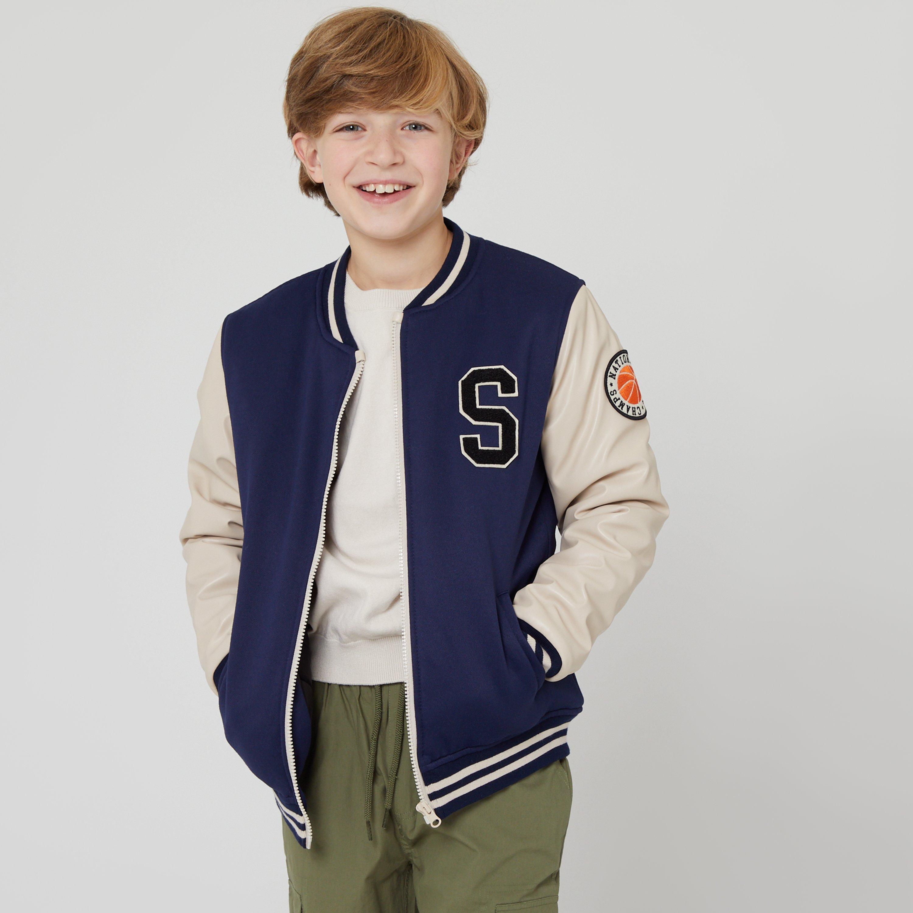 Multi - Firetrap - Kids' College Faux Leather Long Sleeve Varsity Jacket - 1
