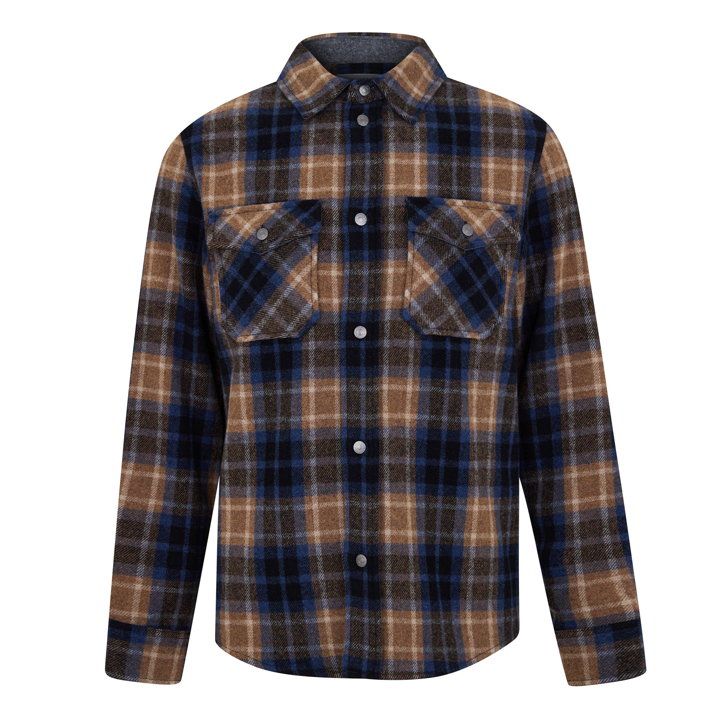 Blue Chk 31146 - Woolrich - Men's Alaskan Melton Italian Wool Overshirt - 1