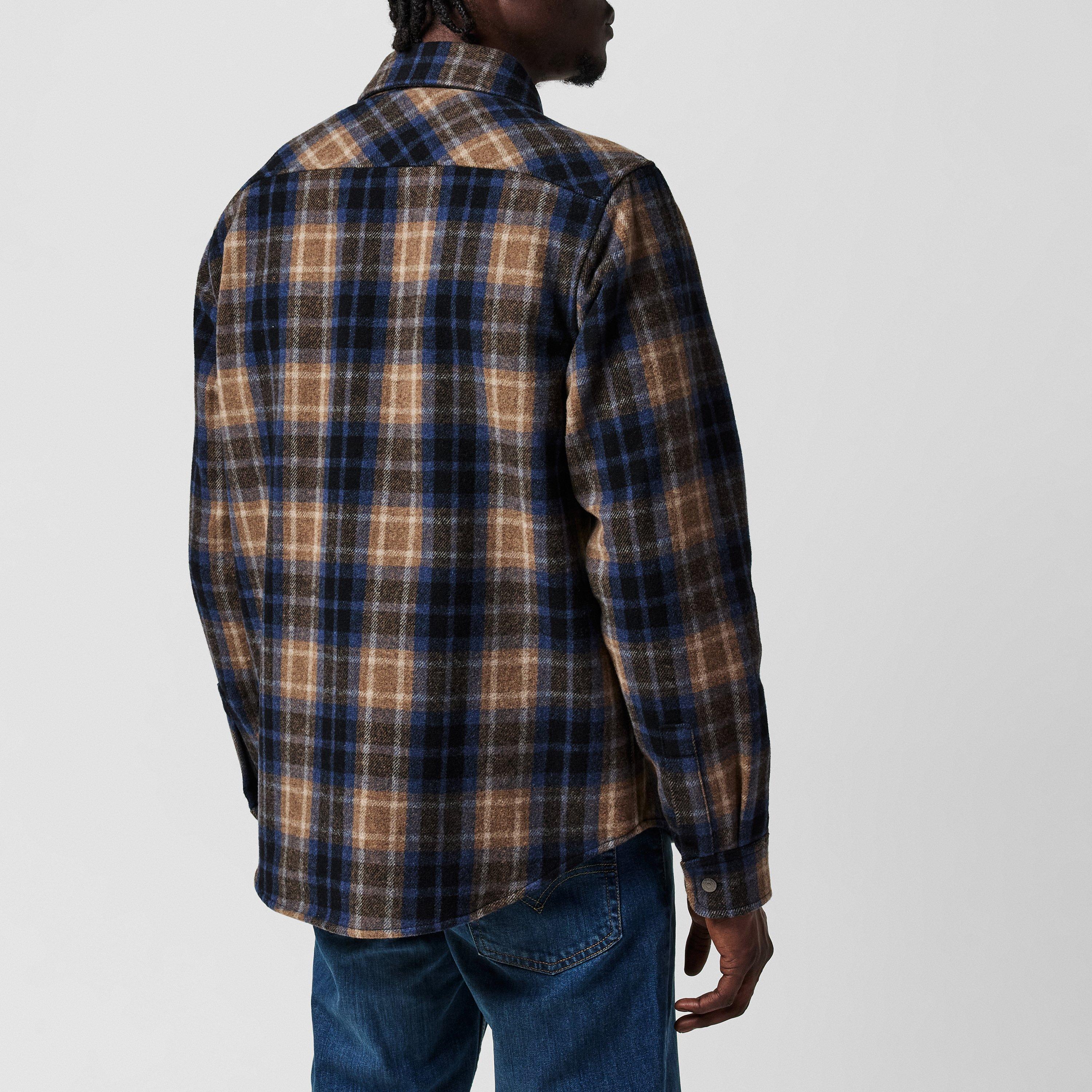 Blue Chk 31146 - Woolrich - Alaskan Melton Overshirt - 4