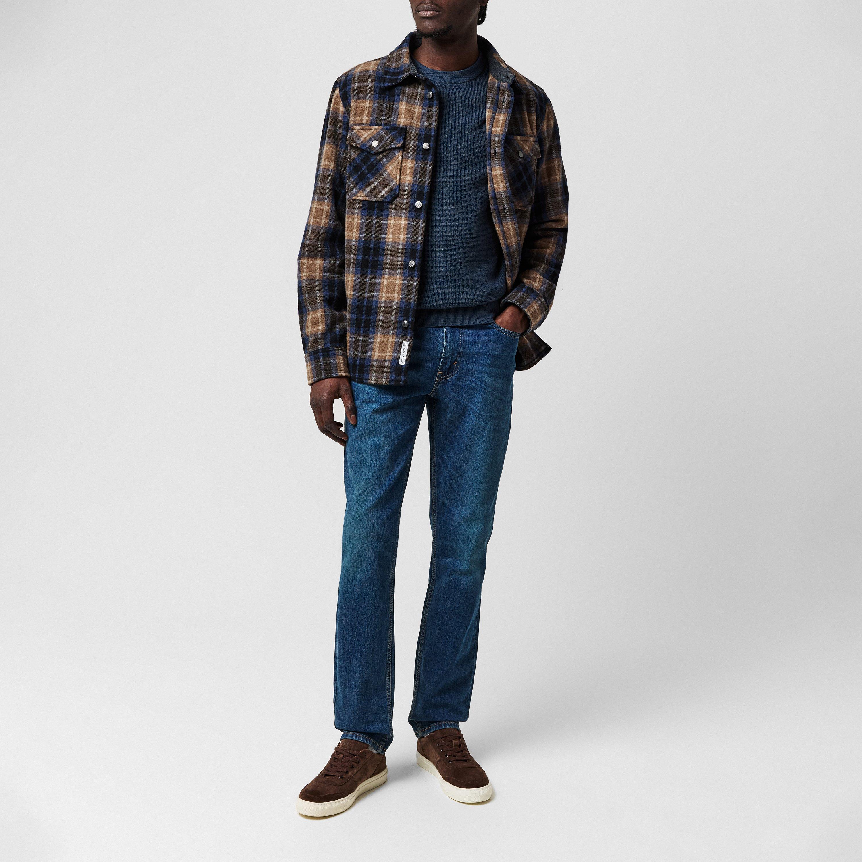 Blue Chk 31146 - Woolrich - Alaskan Melton Overshirt - 5