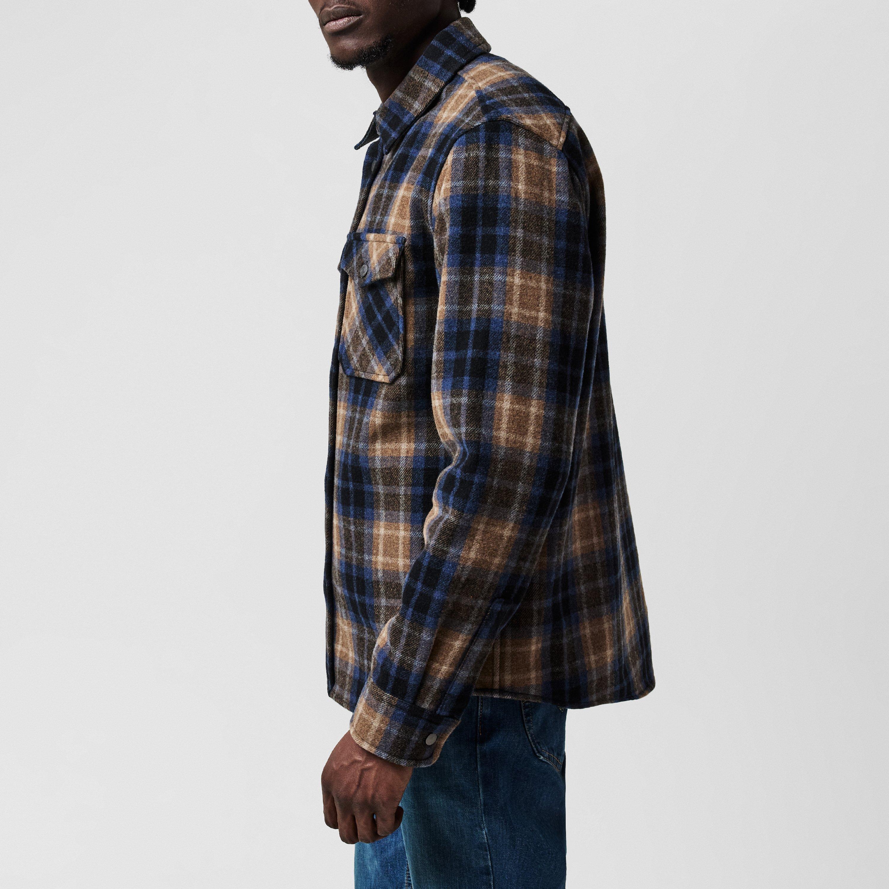 Blue Chk 31146 - Woolrich - Alaskan Melton Overshirt - 6