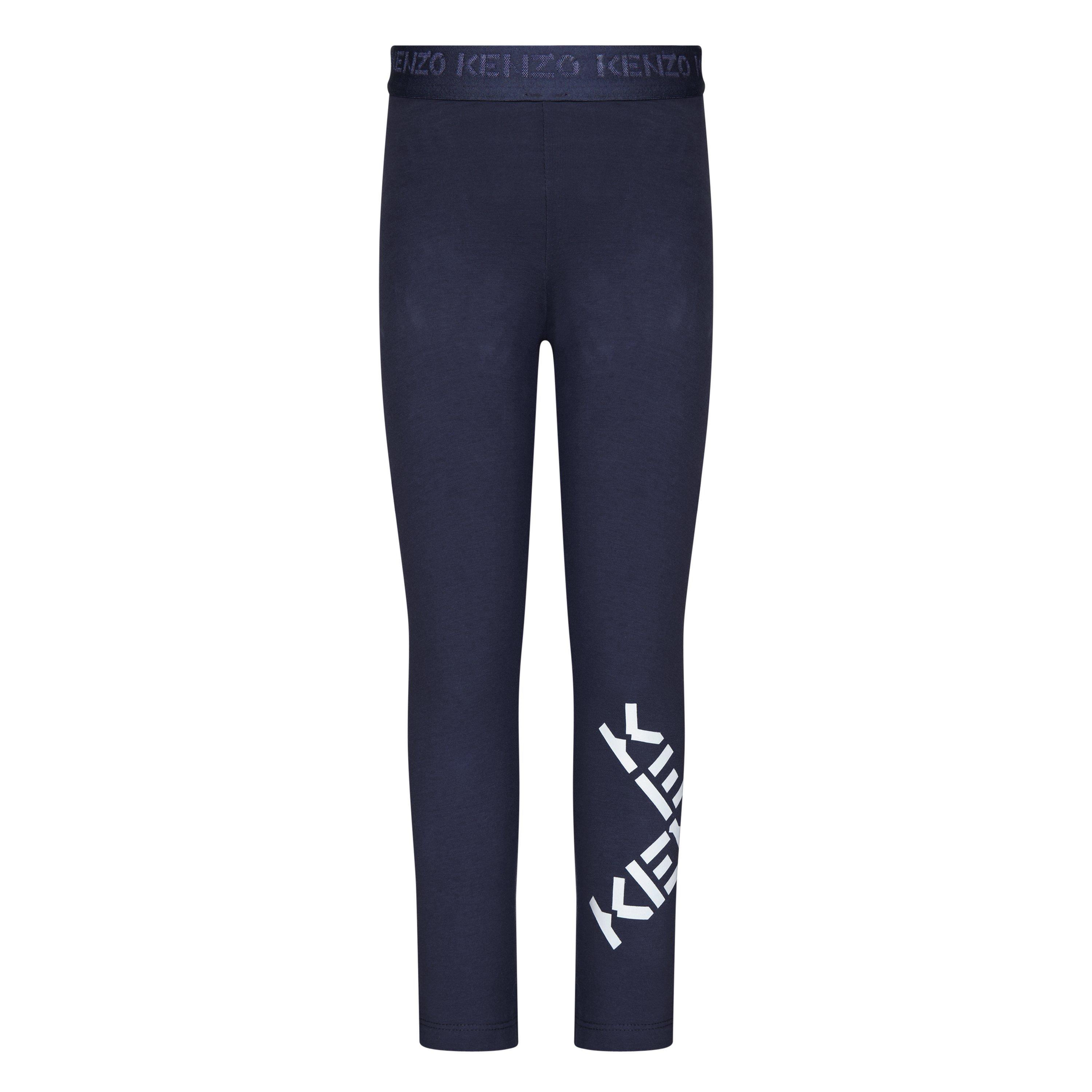 Kenzo Girls Logo Leggings Juniors - Charcoal Grey - 10Y