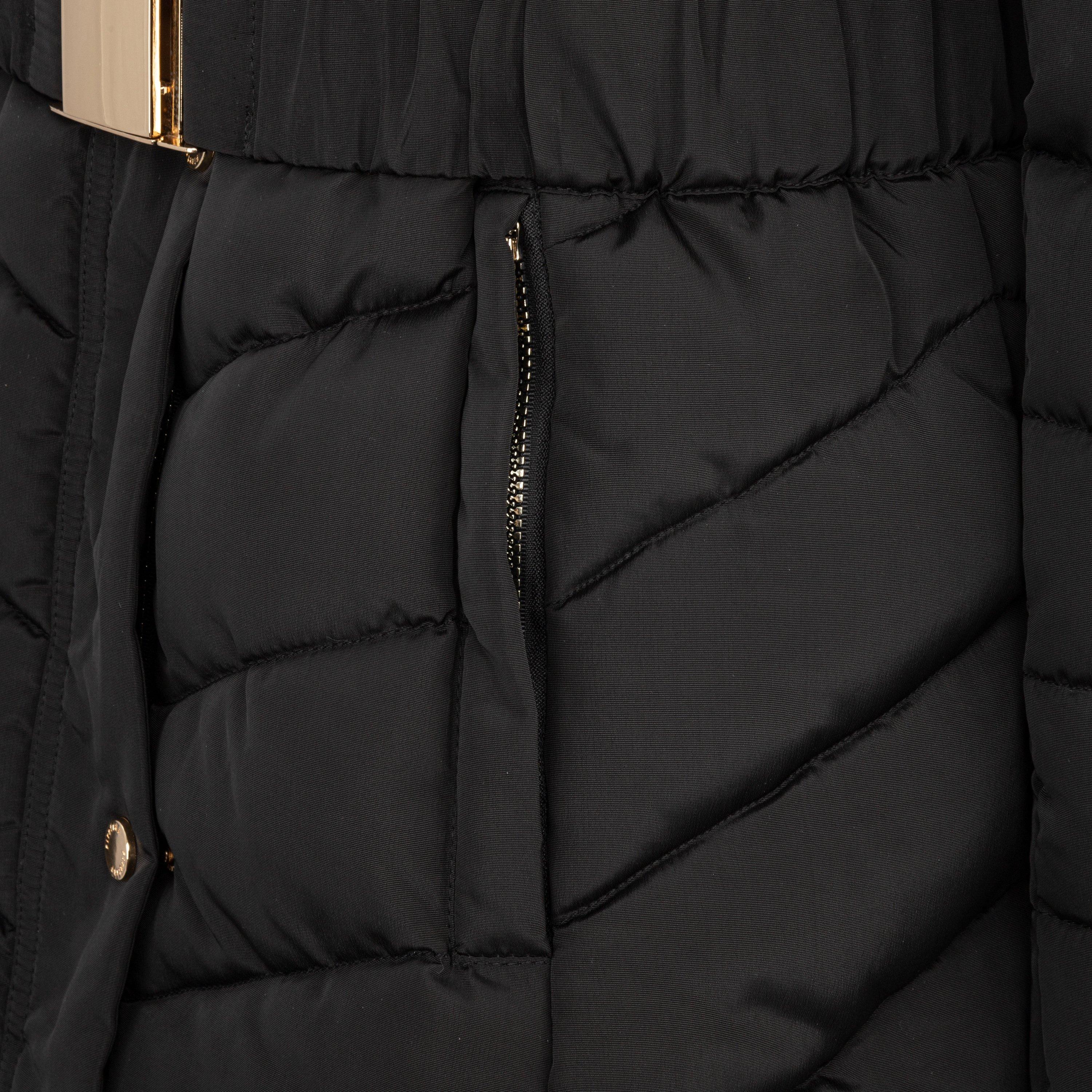 Nero - Firetrap - Longline Belted Hooded Long Sleeve Puffer Jacket - 6