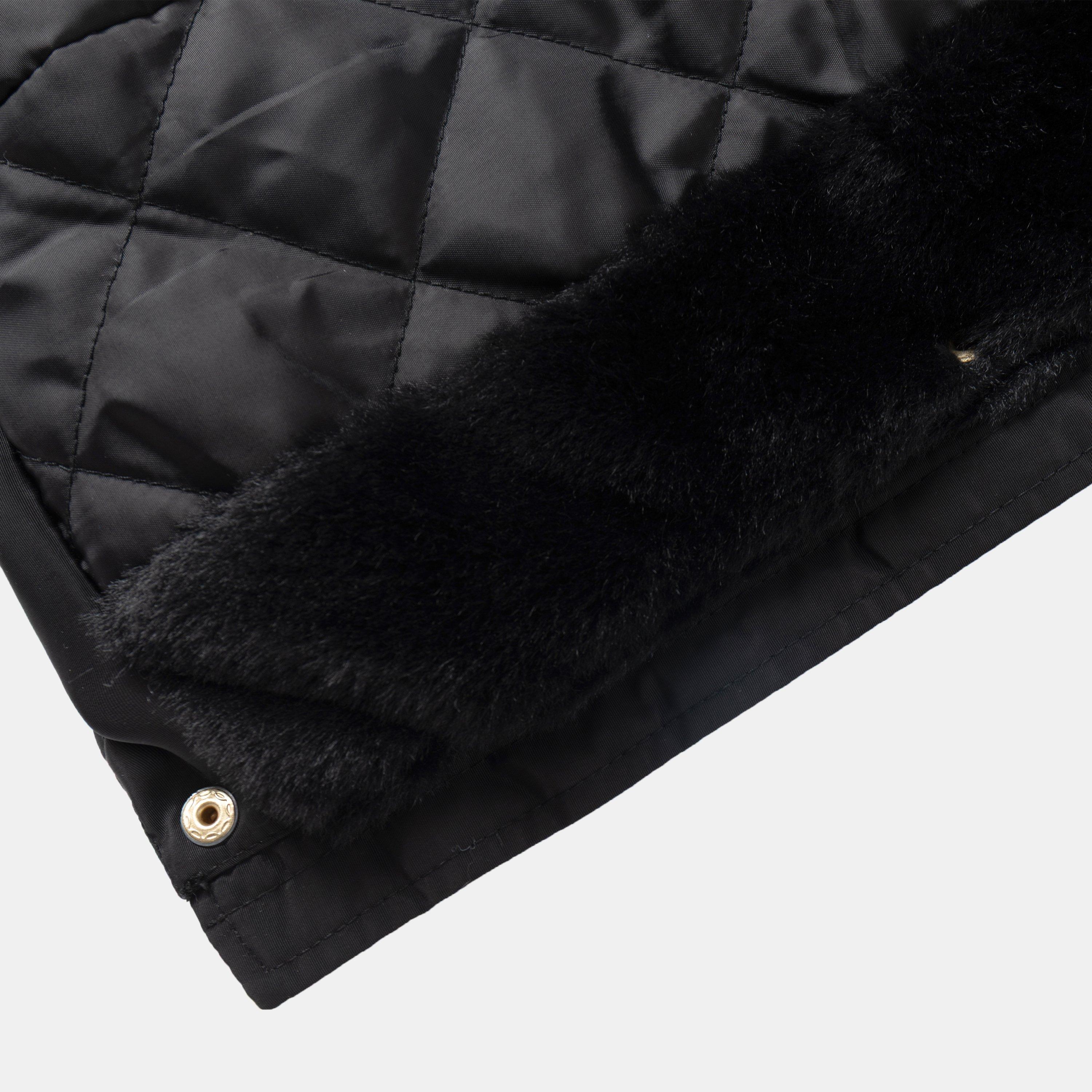 Black - Firetrap - Womens Longline Belted Hooded Long Sleeve Puffer Jacket - 6