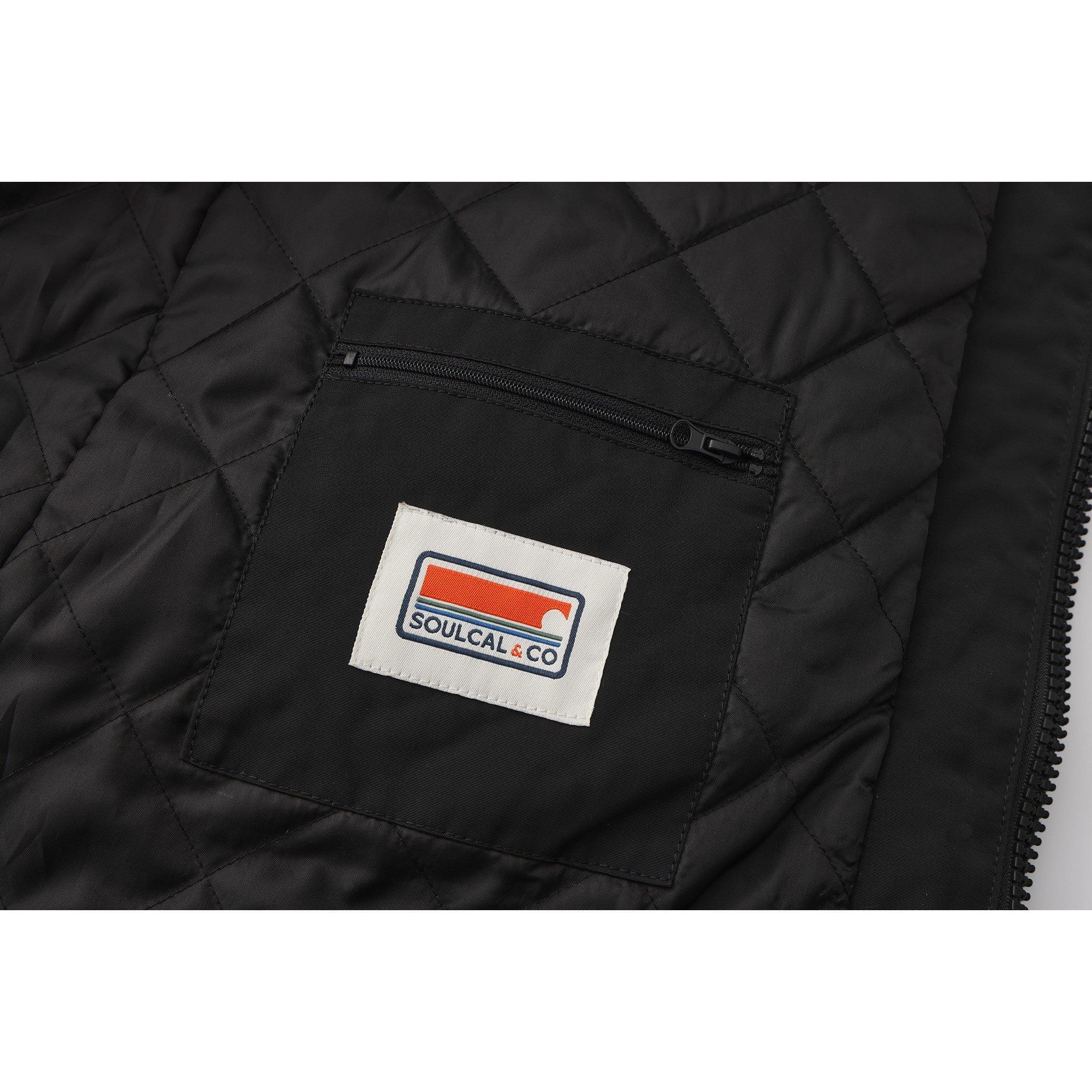 Schwarz - SoulCal - Water Resistant Faux Fur Trim Windproof Long Sleeve Puffer Jacket - 9