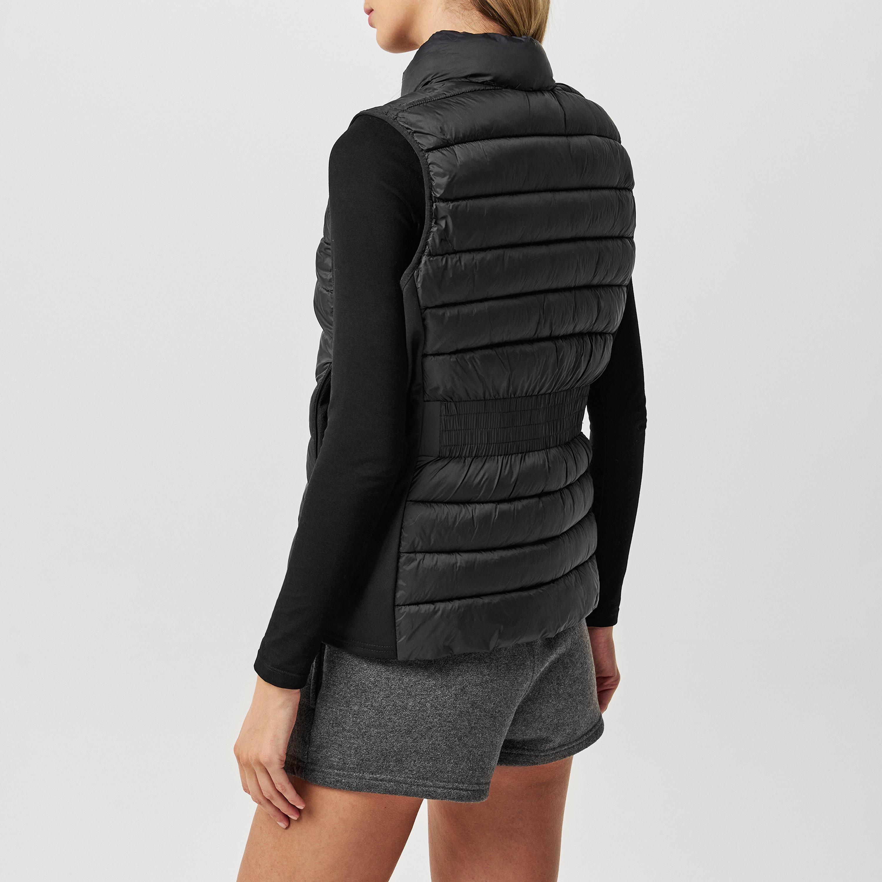 Schwarz - SoulCal - Soul Micro Water Resistant Micro-Quilted Sleeveless Gilet - 3