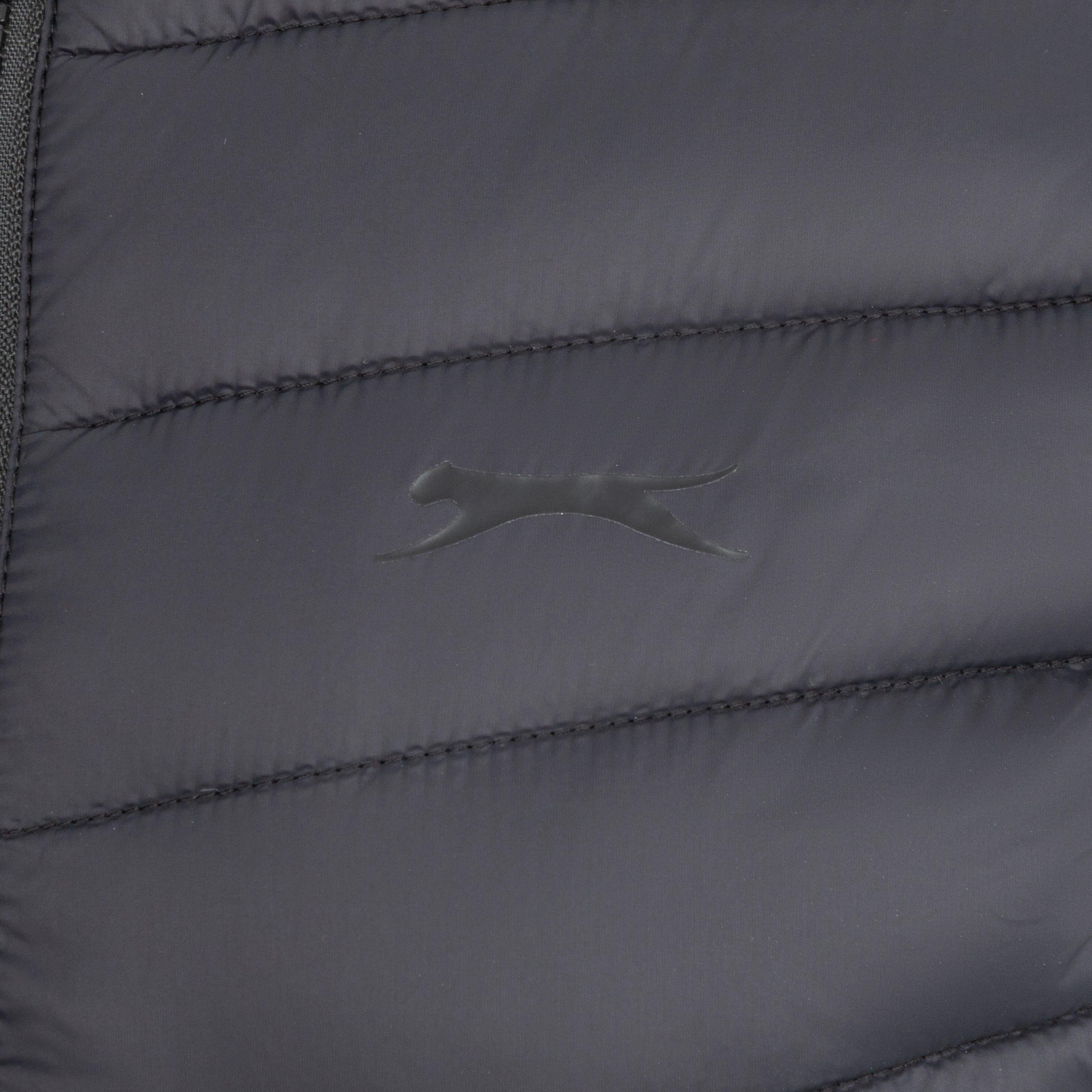 Crna - Slazenger - Lightweight Quilted Long Sleeve Slim Fit Puffer Jacket - 4