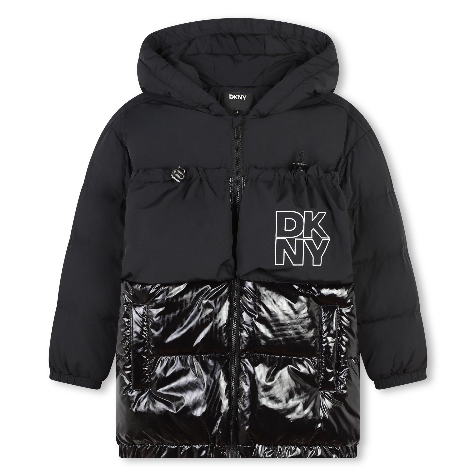 Black 09B - DKNY - Kids' Logo Padded Short Puffer Jacket - 1