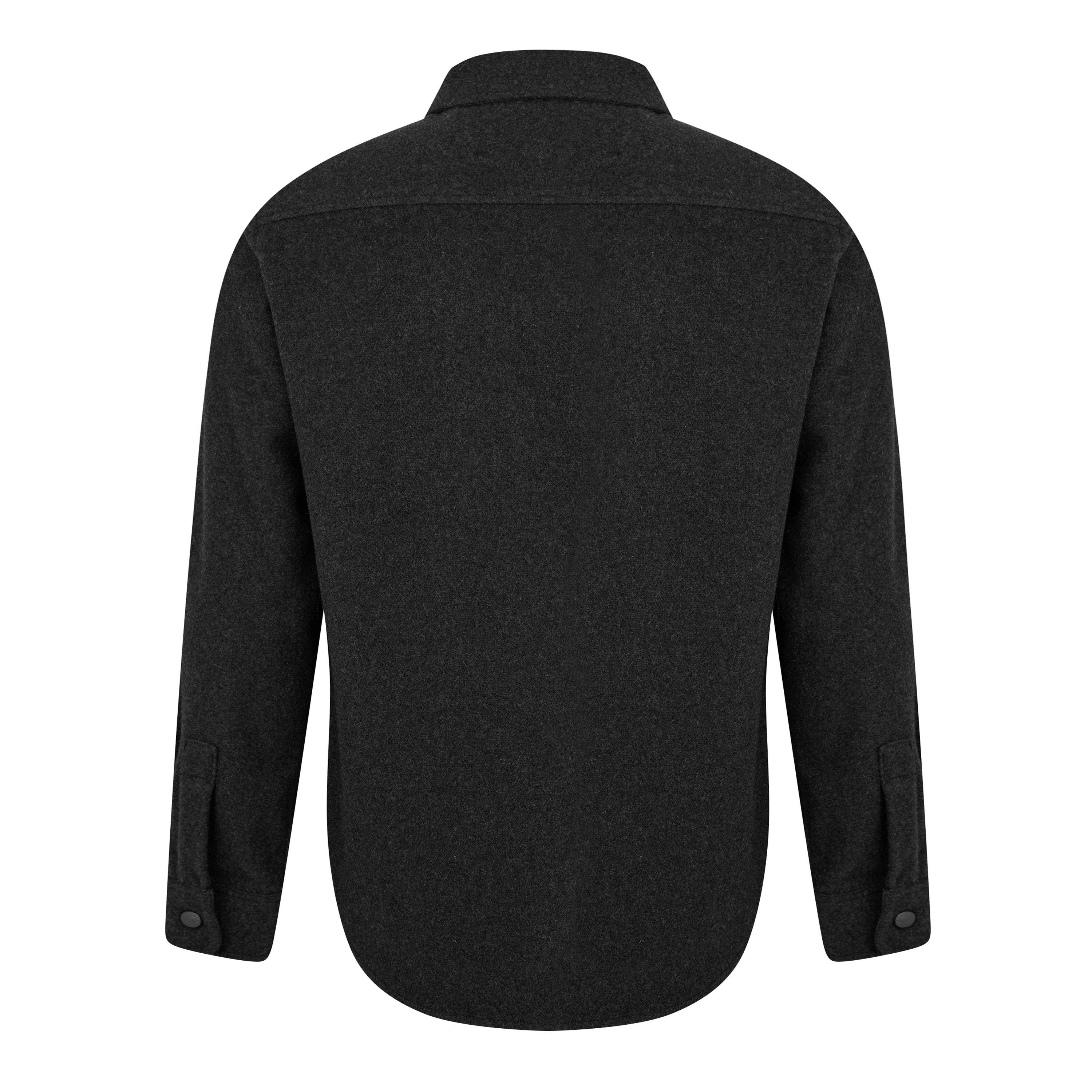 Charcoal 1131 - Woolrich - Men's Alaskan Melton Unlined Wool Blend Overshirt - 2