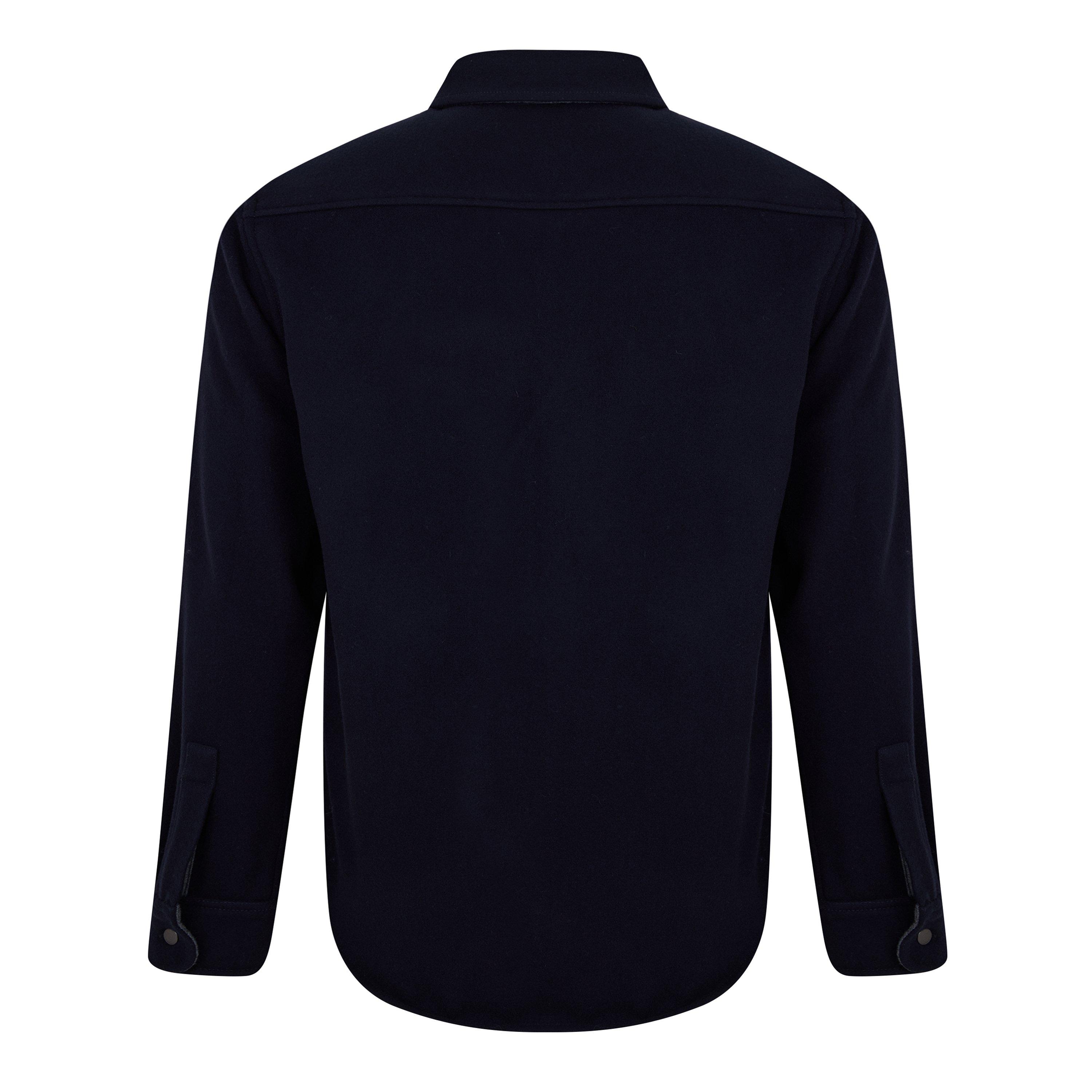 Melt Blue 3989 - Woolrich - Men's Alaskan Melton Unlined Wool Blend Overshirt - 2